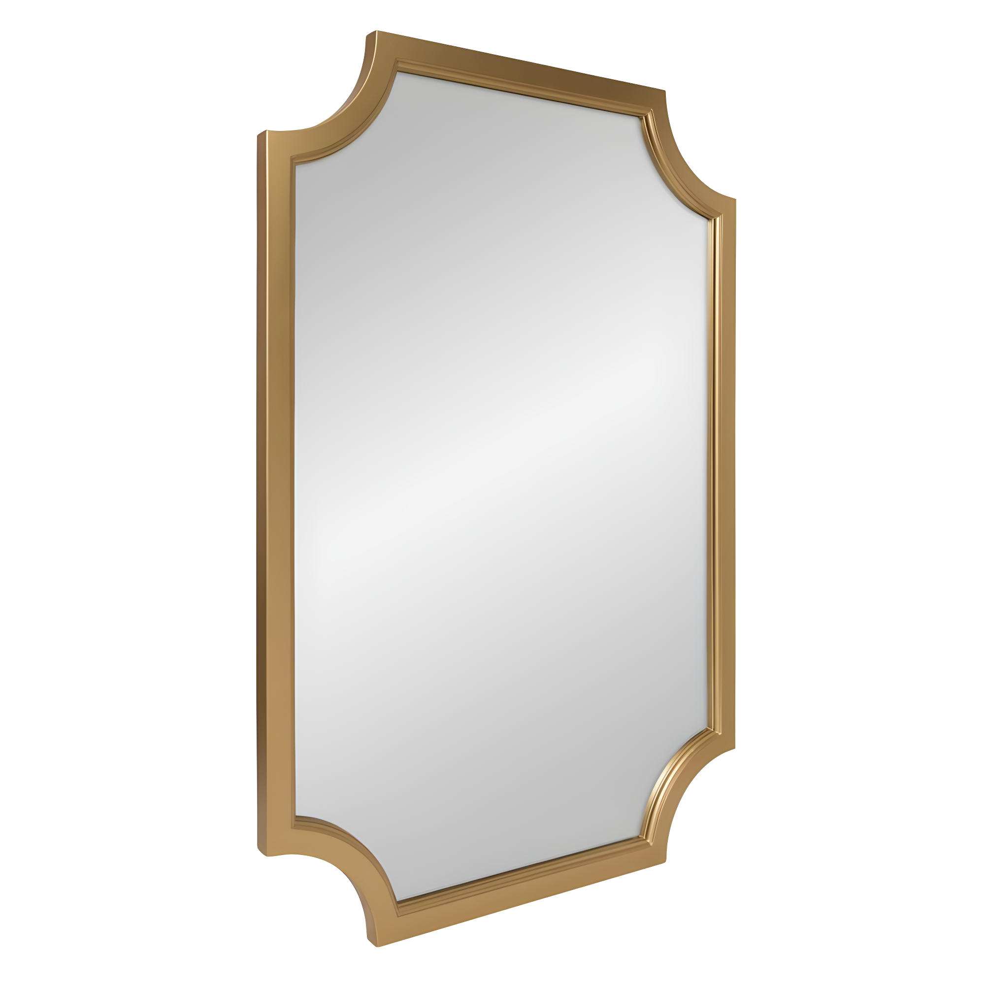 24" x 36" Hogan Framed Scallop Wall Mirror Gold - Kate and Laurel