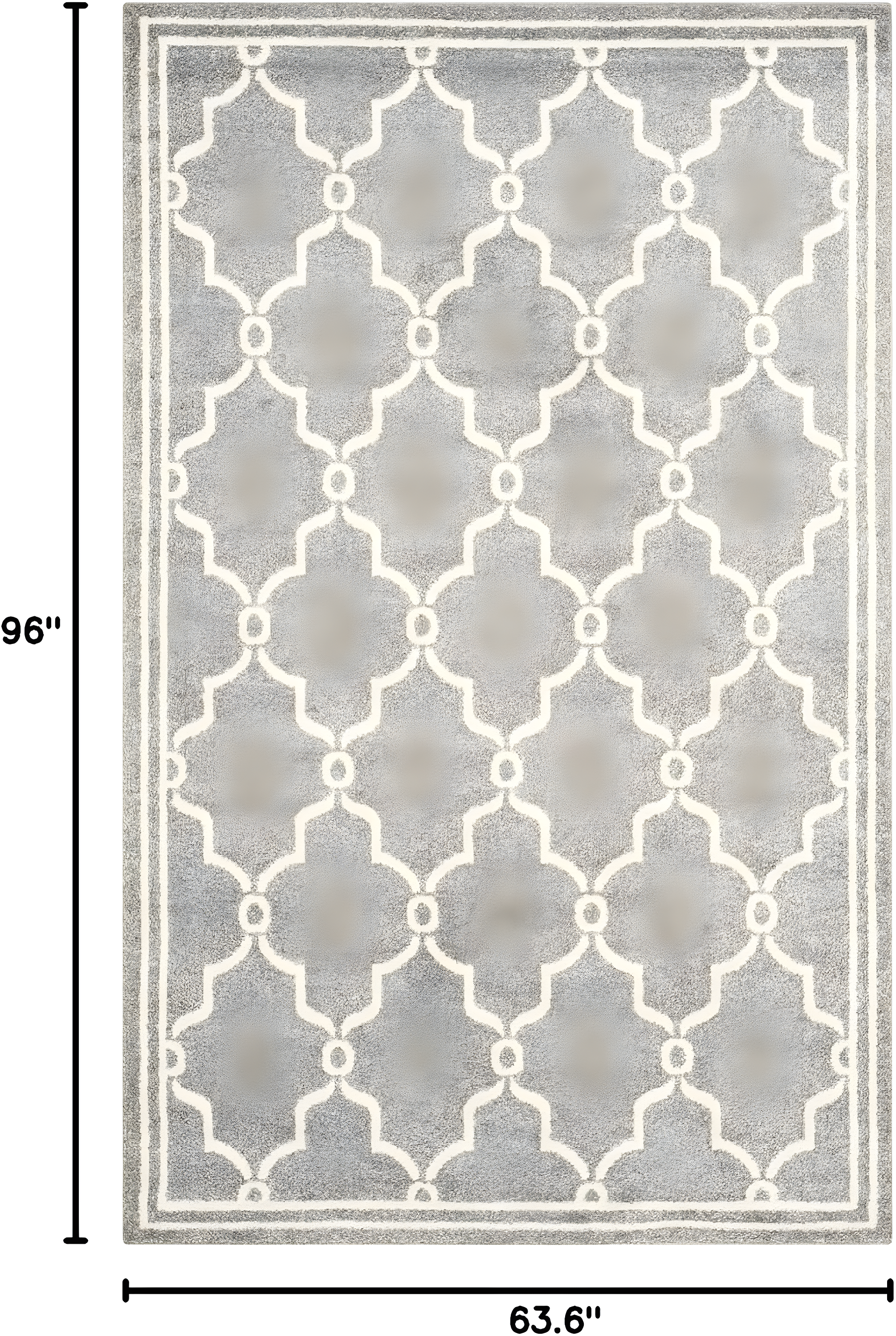 Amherst AMT414 Power Loomed Indoor Area Rug - Dark Grey/Beige - 5'3"x8' - Safavieh