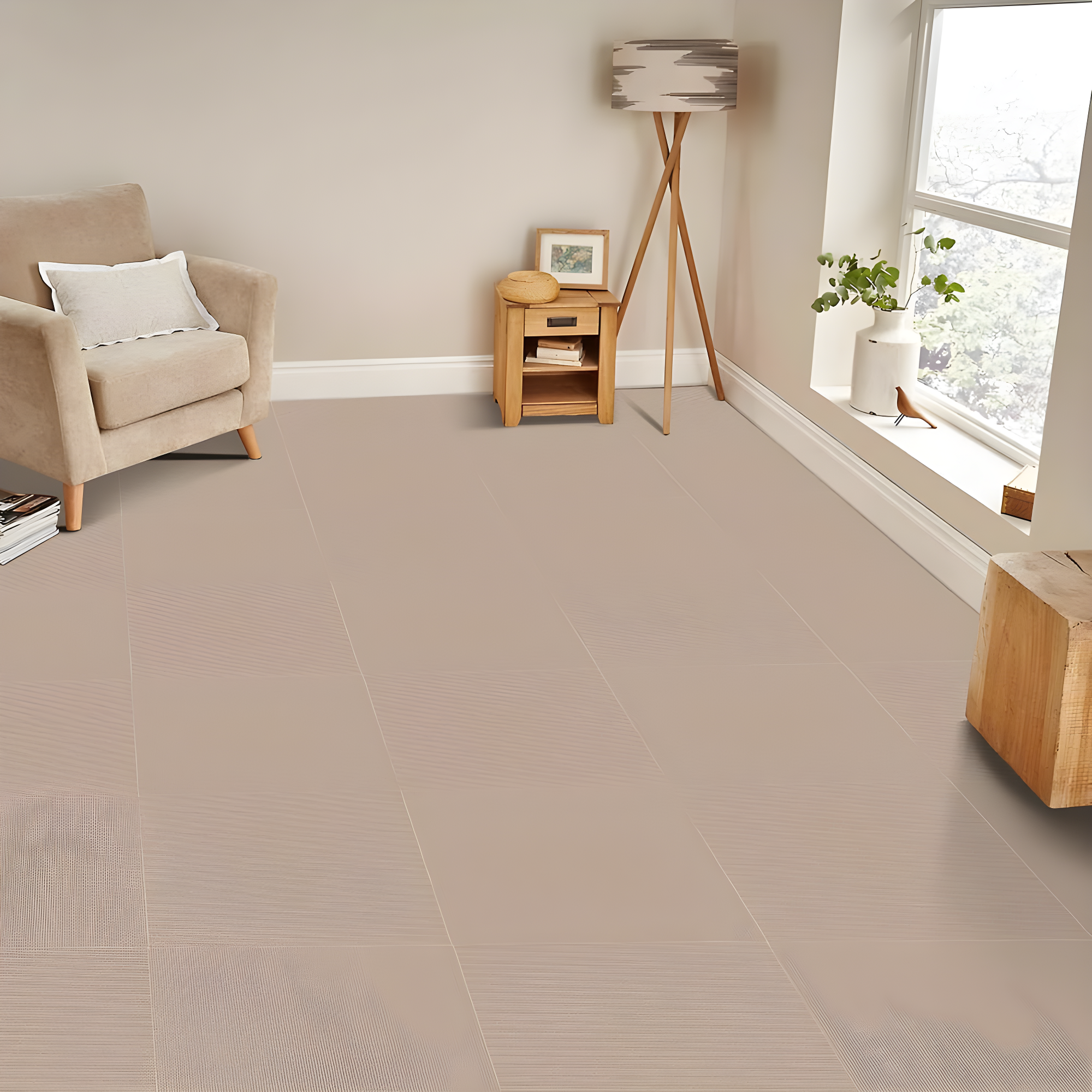 VEVOR 18'' W x 18'' L Level Cut And Loop Polyester Carpet Tile (Set of 10)