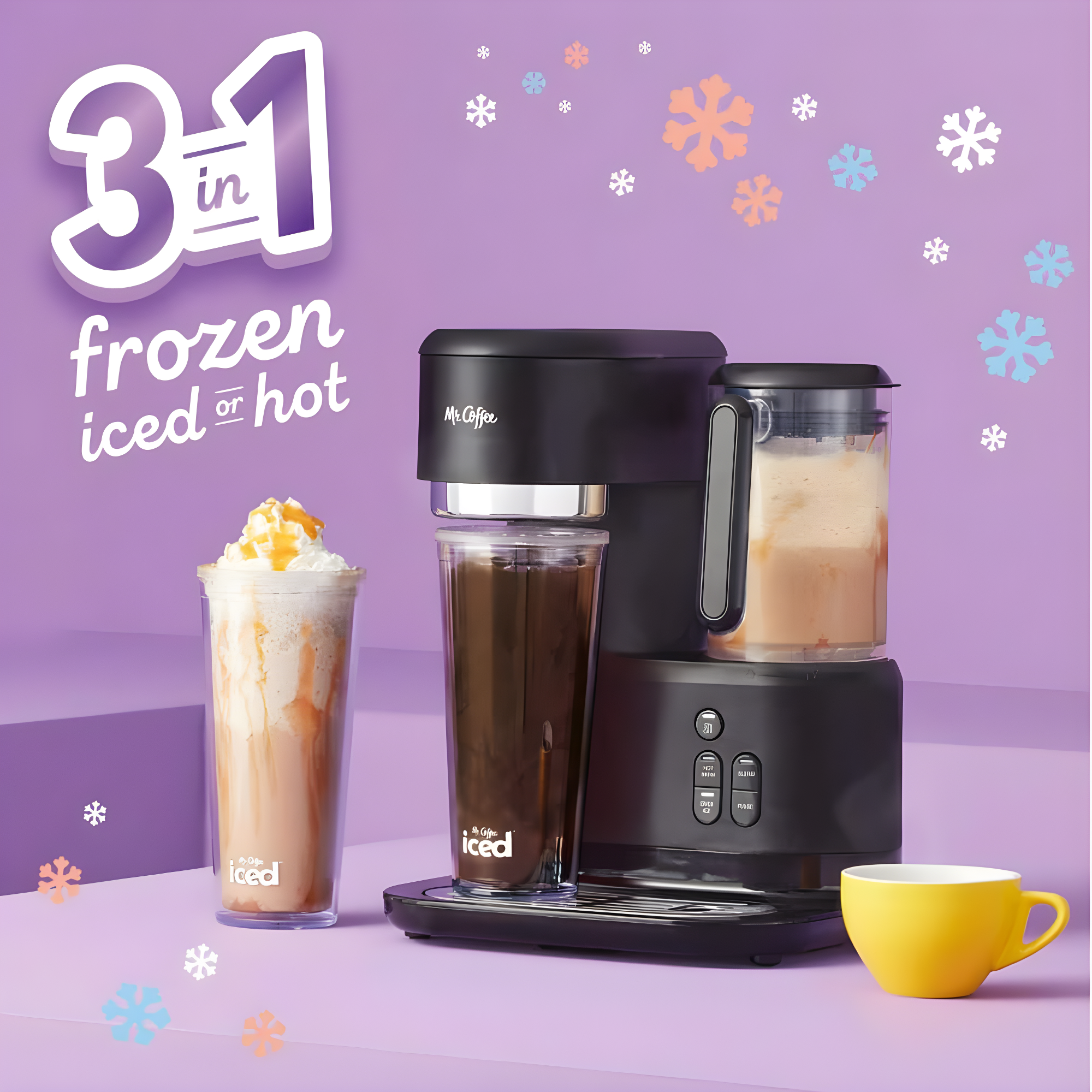 Mr. Coffee 2149282 Mr. Coffee Single-Serve Iced And Hot Coffee Maker And Blender With 2 Tumblers