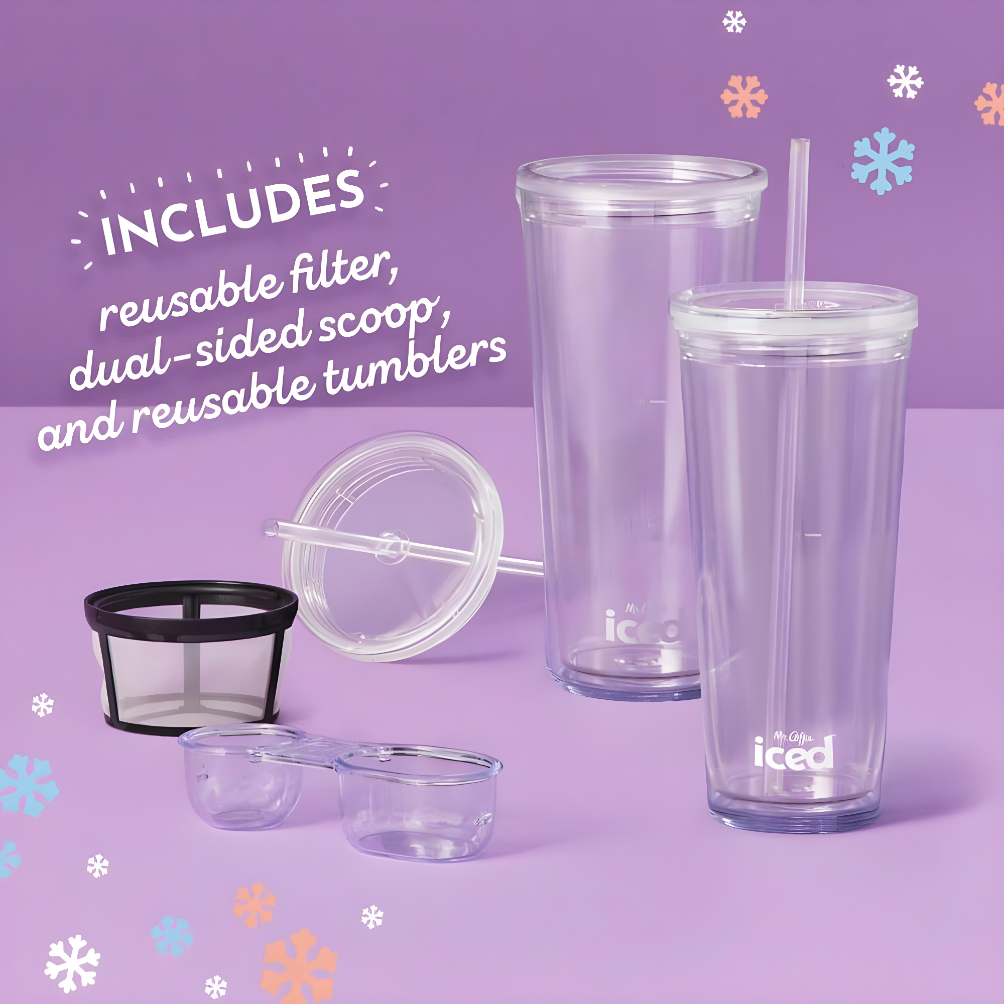 Mr. Coffee 2149282 Mr. Coffee Single-Serve Iced And Hot Coffee Maker And Blender With 2 Tumblers