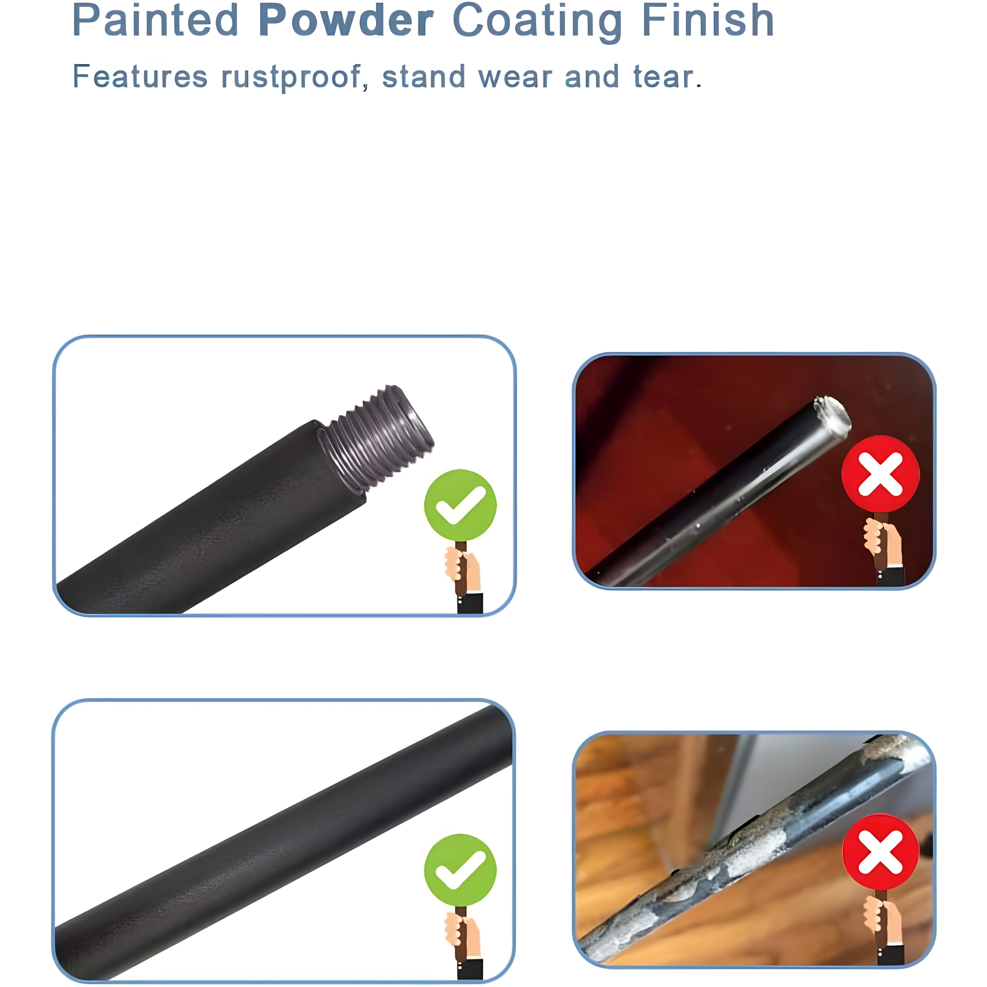 76 inch Outdoor Shepherd Hook with 5 Prong Base (2 Packs), Adjustable Heavy Duty Garden Hanging Stake for Bird Feeder Solar Light Plant Hanger Wedding Decor, Matte Black