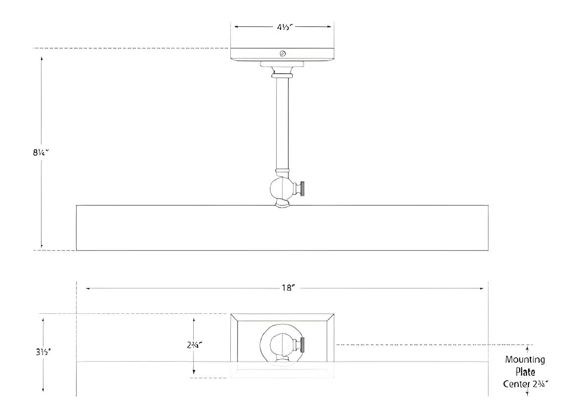 Bronze 18" Dimmable Electric Wall Picture Light