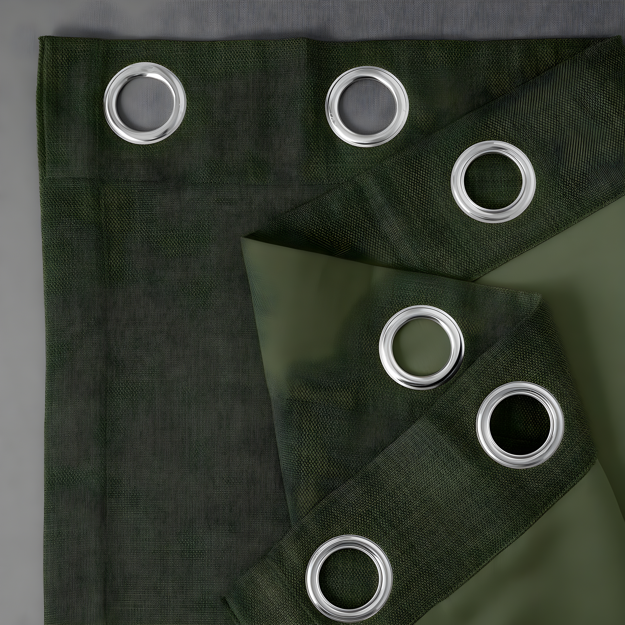 HPD Half Price Drapes Grommet Linen Curtains 84 Inches Long Room Darkening Curtains for Bedroom & Living Room (1 Panel), 50W x 84L, Tuscany Green