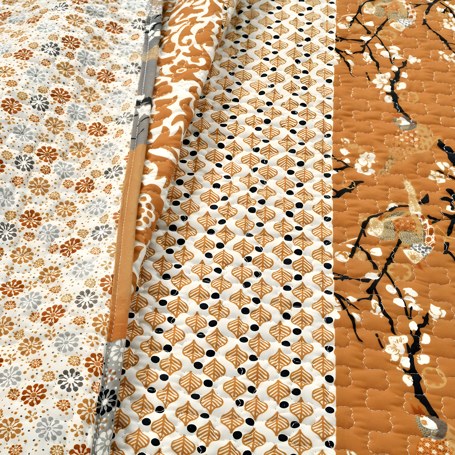 Royal Empire Cotton Reversible 3 Piece Quilt Set
