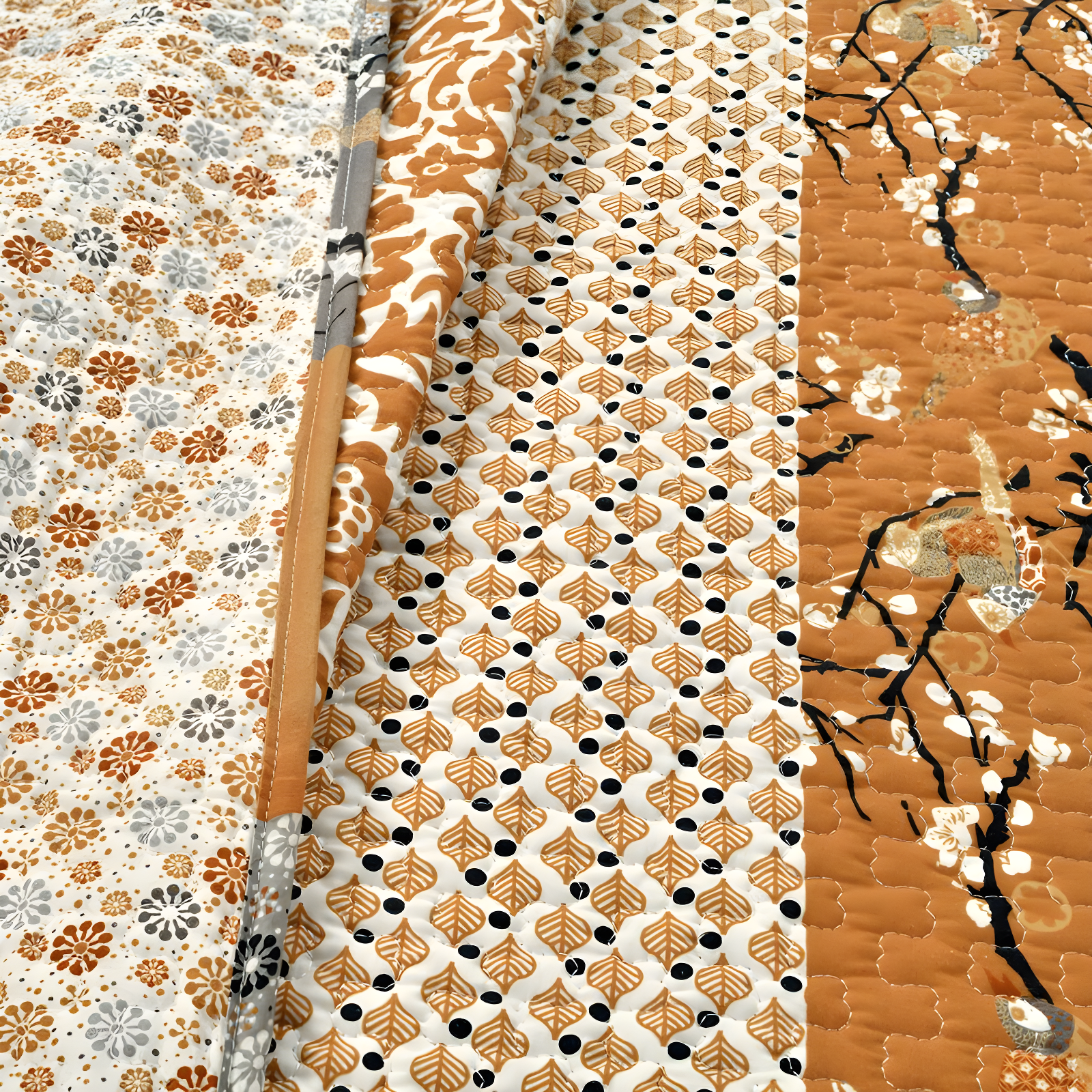 Royal Empire Cotton Reversible 3 Piece Quilt Set
