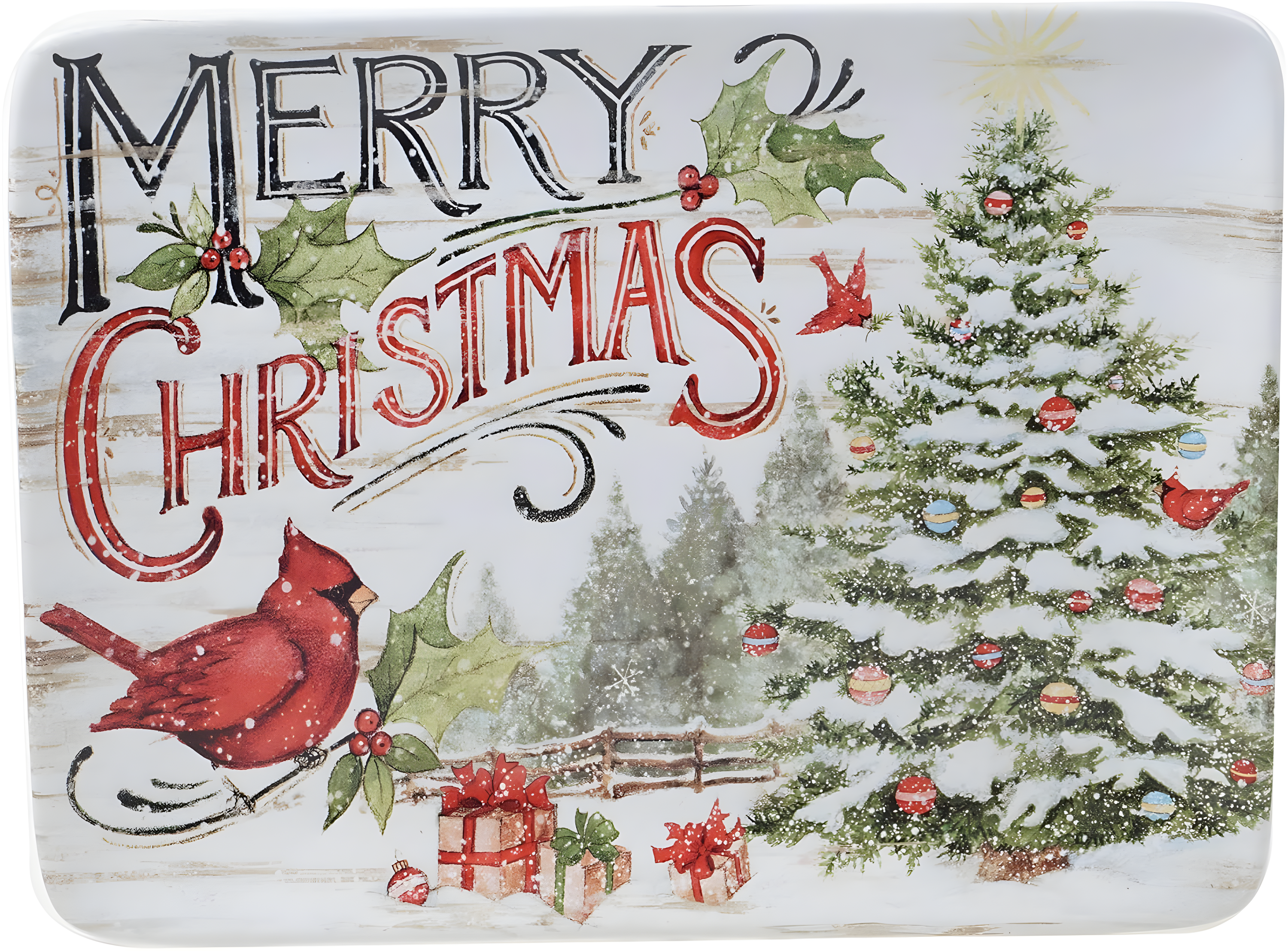 Certified International Certified International Evergreen Christmas Rectangular Platter