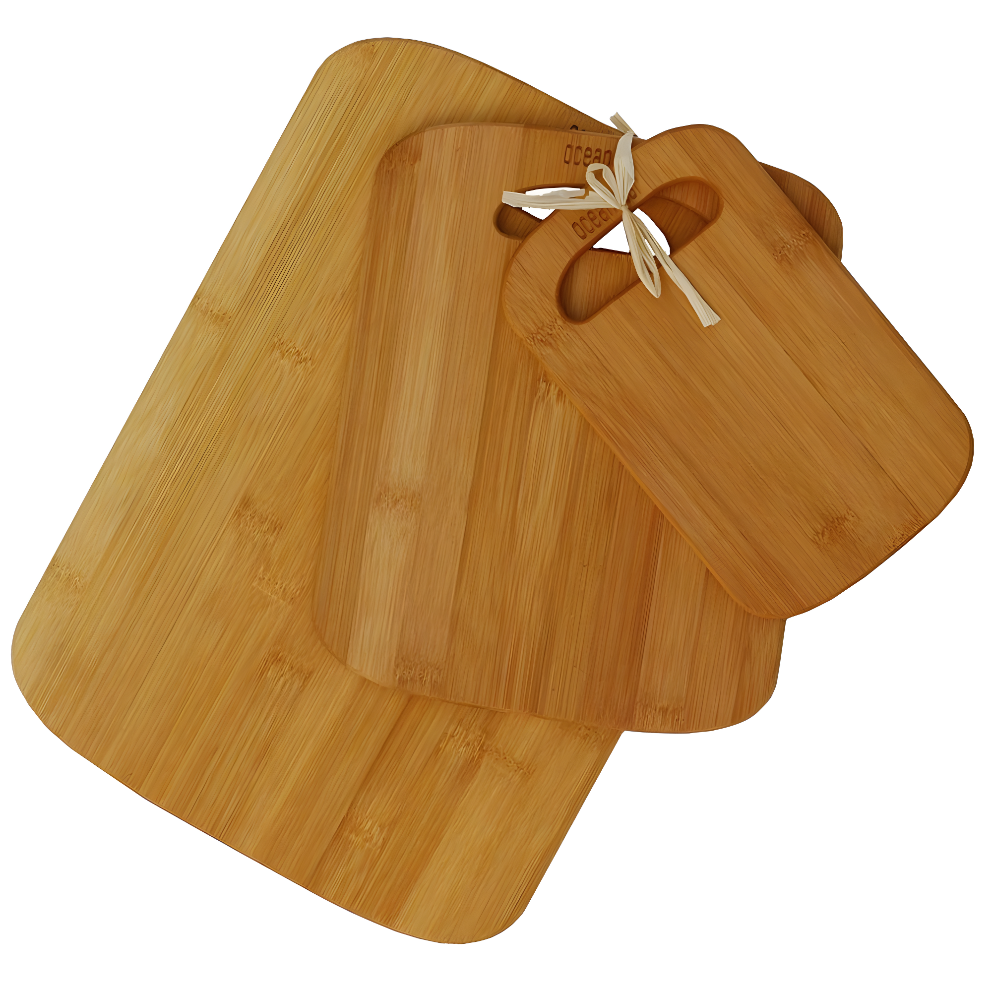 Oceanstar Design 3 Piece Bamboo Cutting Board Set