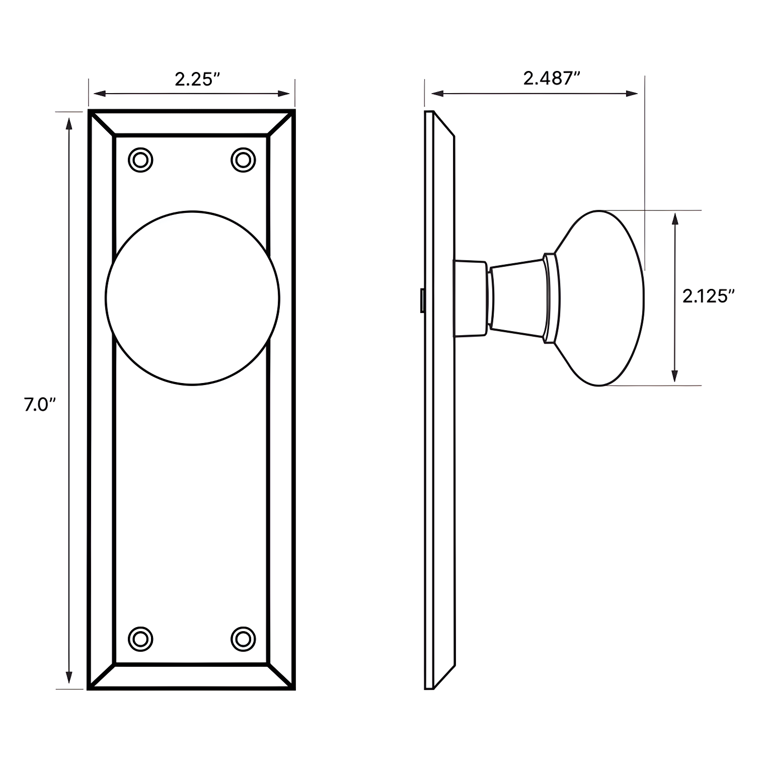 New York Plate with New York Door Knob
