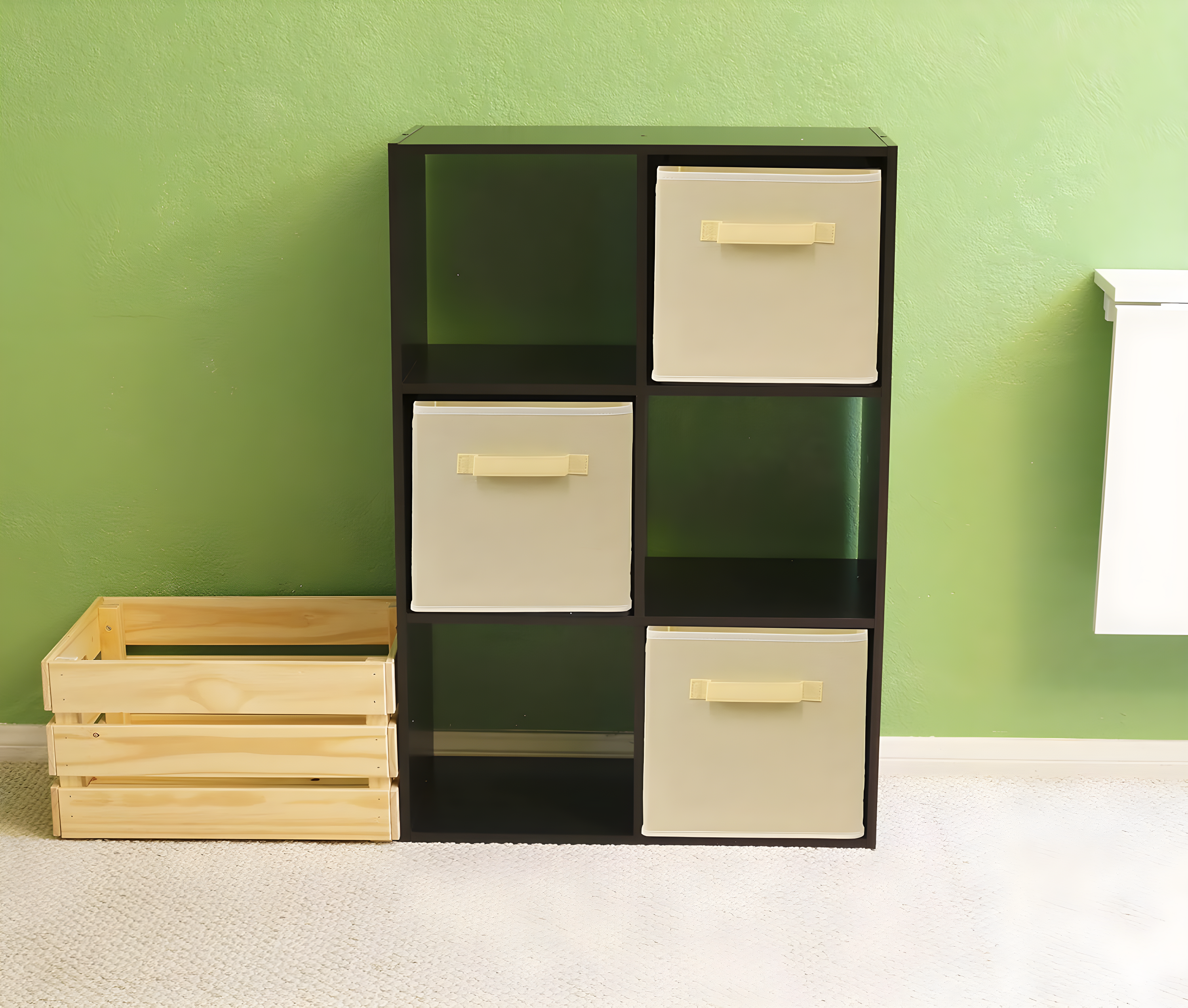 Simple Houseware Foldable Storage Bins Cubes Organizer, 6 Pack, Beige