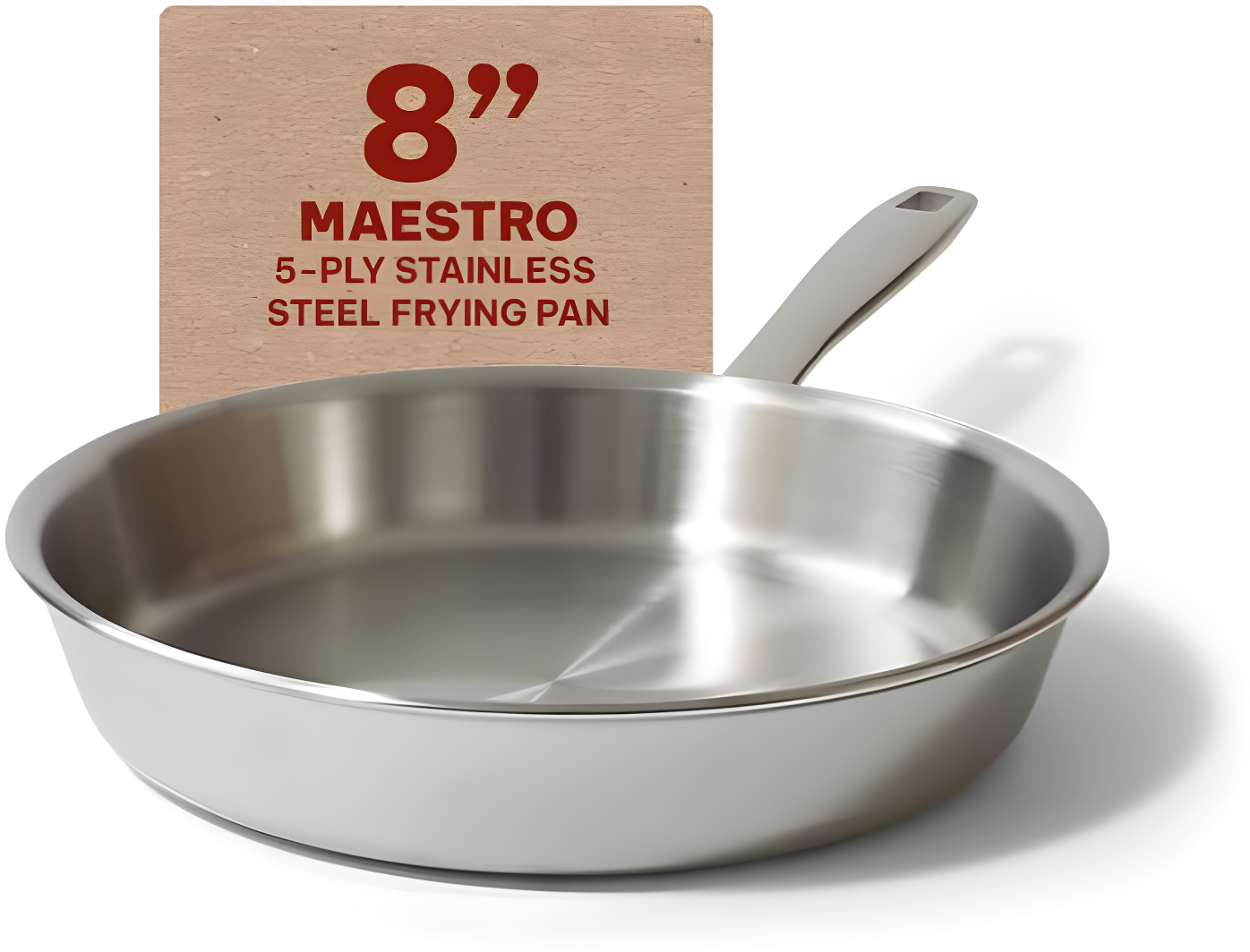 Alva Alva Maestro Premium 5-Ply Stainless Steel Frying Pan - Polished Stainless Steel