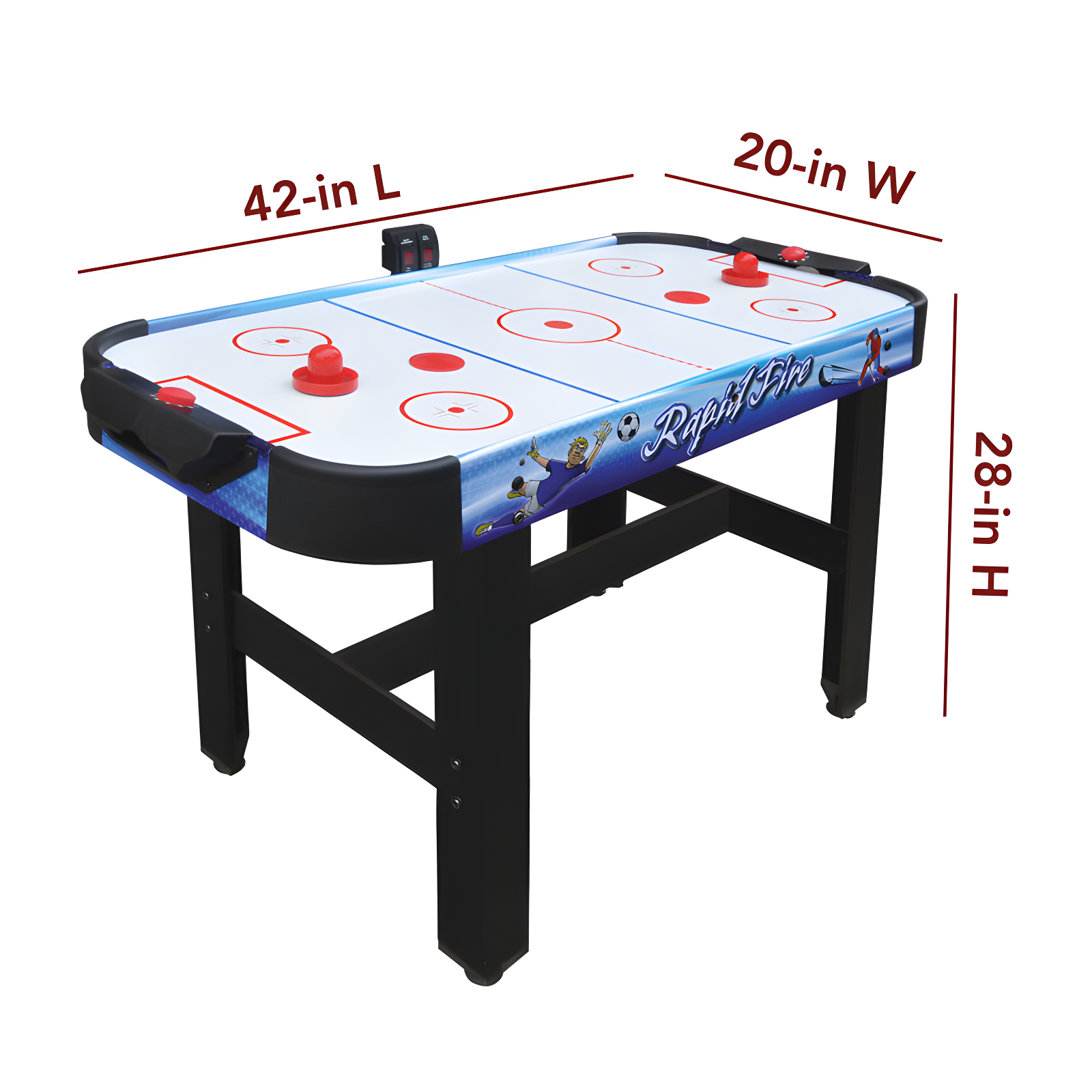42" Rapid Fire Air Hockey Multi-Game Table