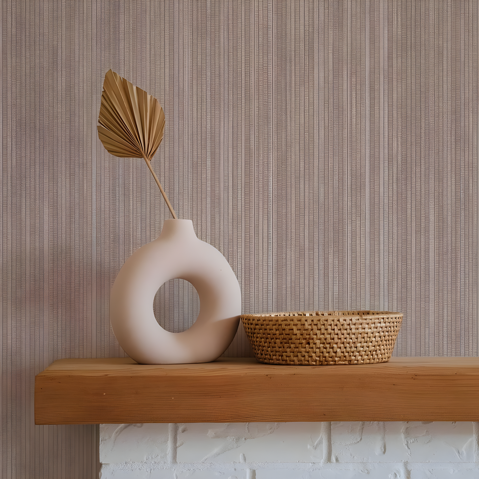 Tempaper & Co. 28 sq ft Faux Horizontal Grasscloth Removable Peel and Stick Wallpaper Textured Neutral : Vinyl, Self-Adhesive