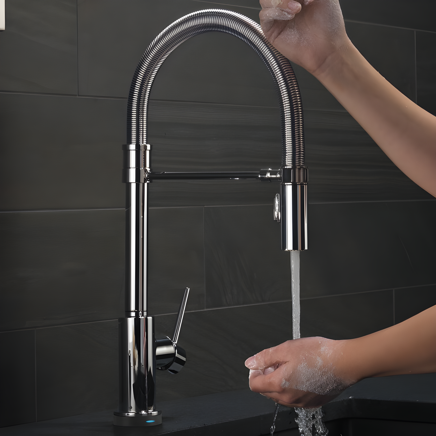 Trinsic Pro Pull Down Touch Single Handle Kitchen Faucet with Accessories