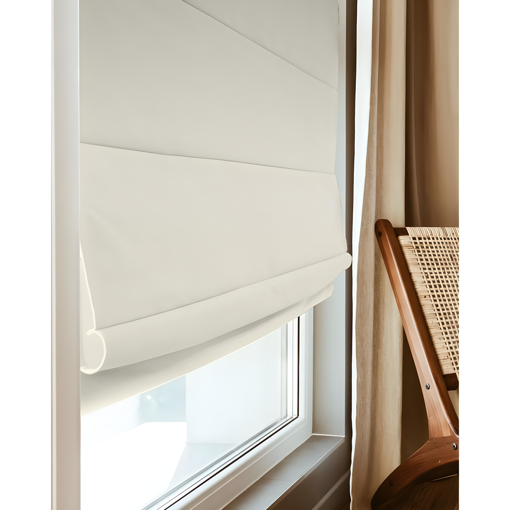 36"x64" Chicology Blackout Roman Shade Moon Shell