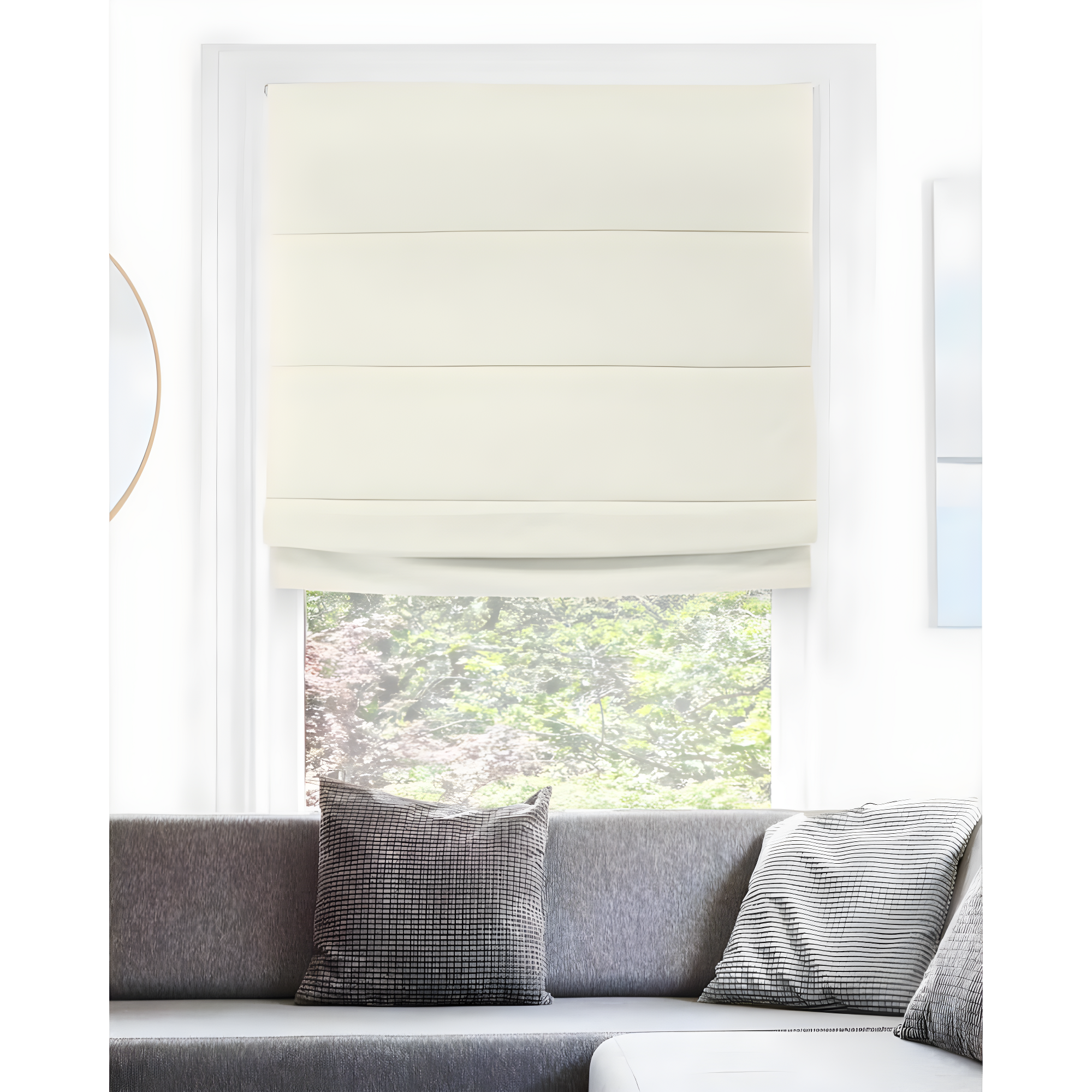 36"x64" Chicology Blackout Roman Shade Moon Shell