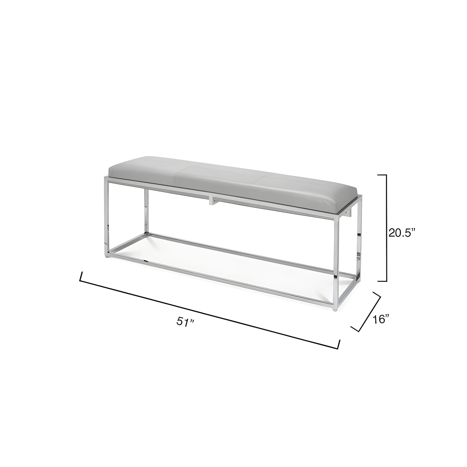 Shelby Genuine Leather Upholstered Bench