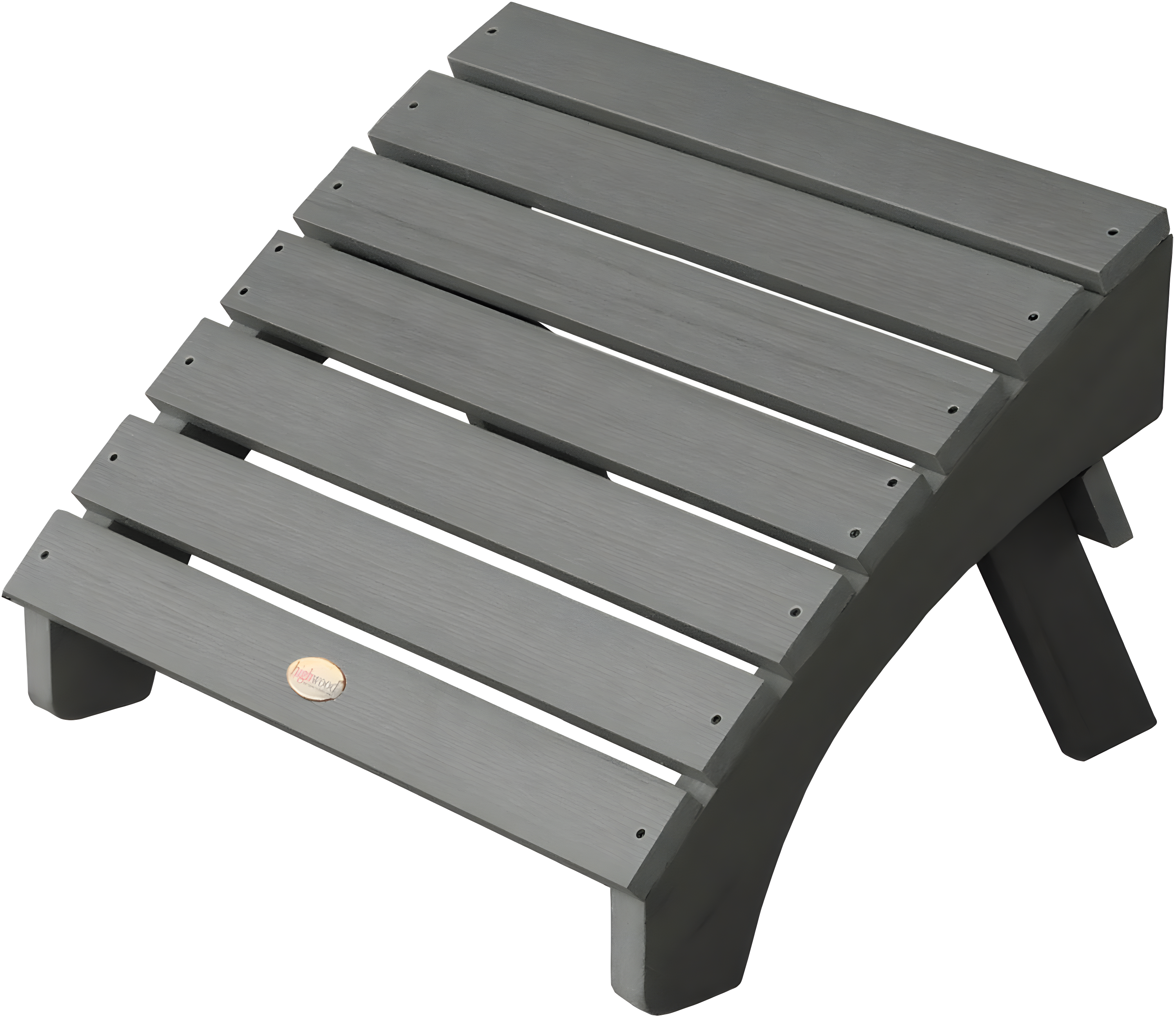 Folding Adirondack Patio Ottoman Coastal Teak Gray - highwood: All-Weather, Water-Resistant, No Assembly Required