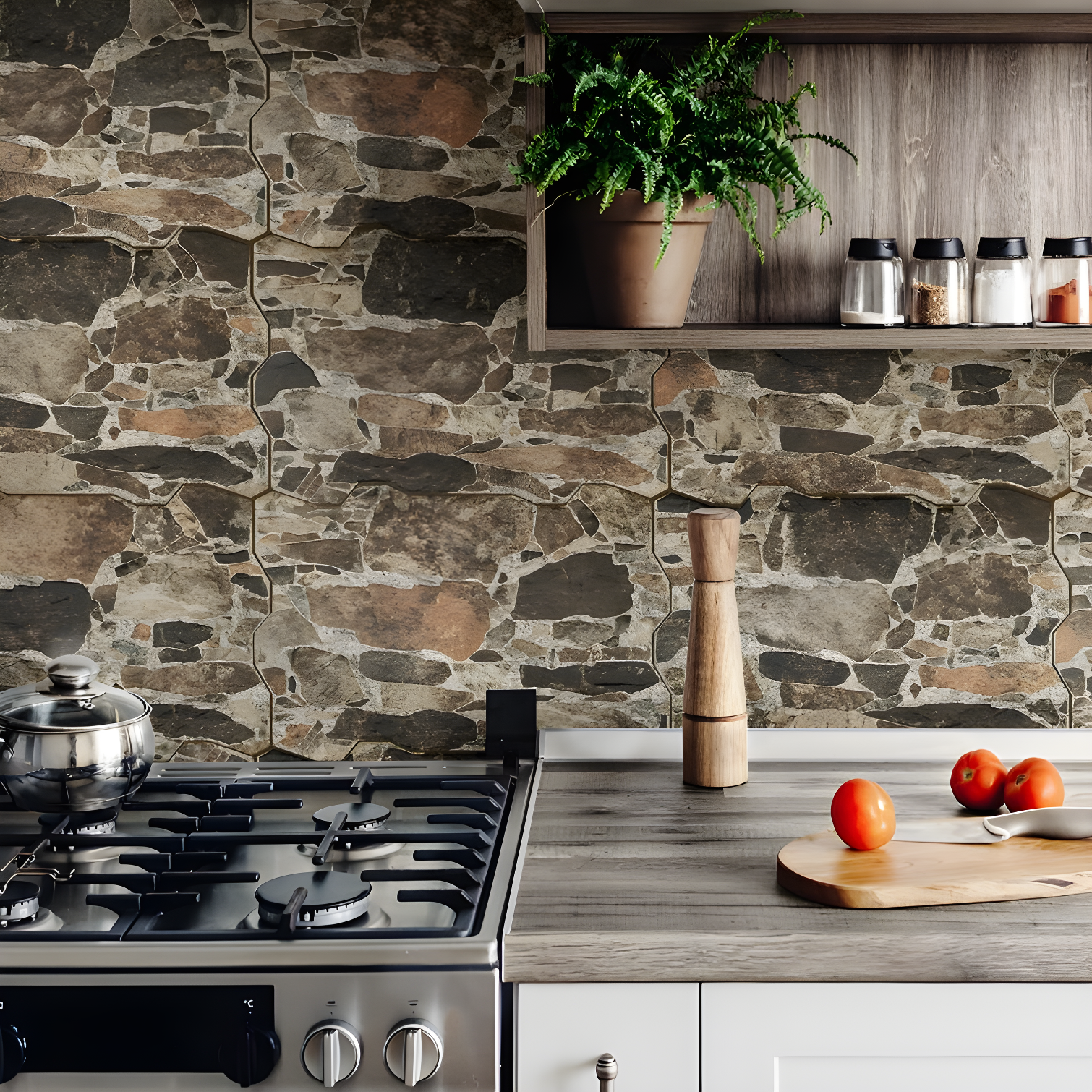 Rambla 15" x 23" Porcelain Stone Look Wall & Floor Tile