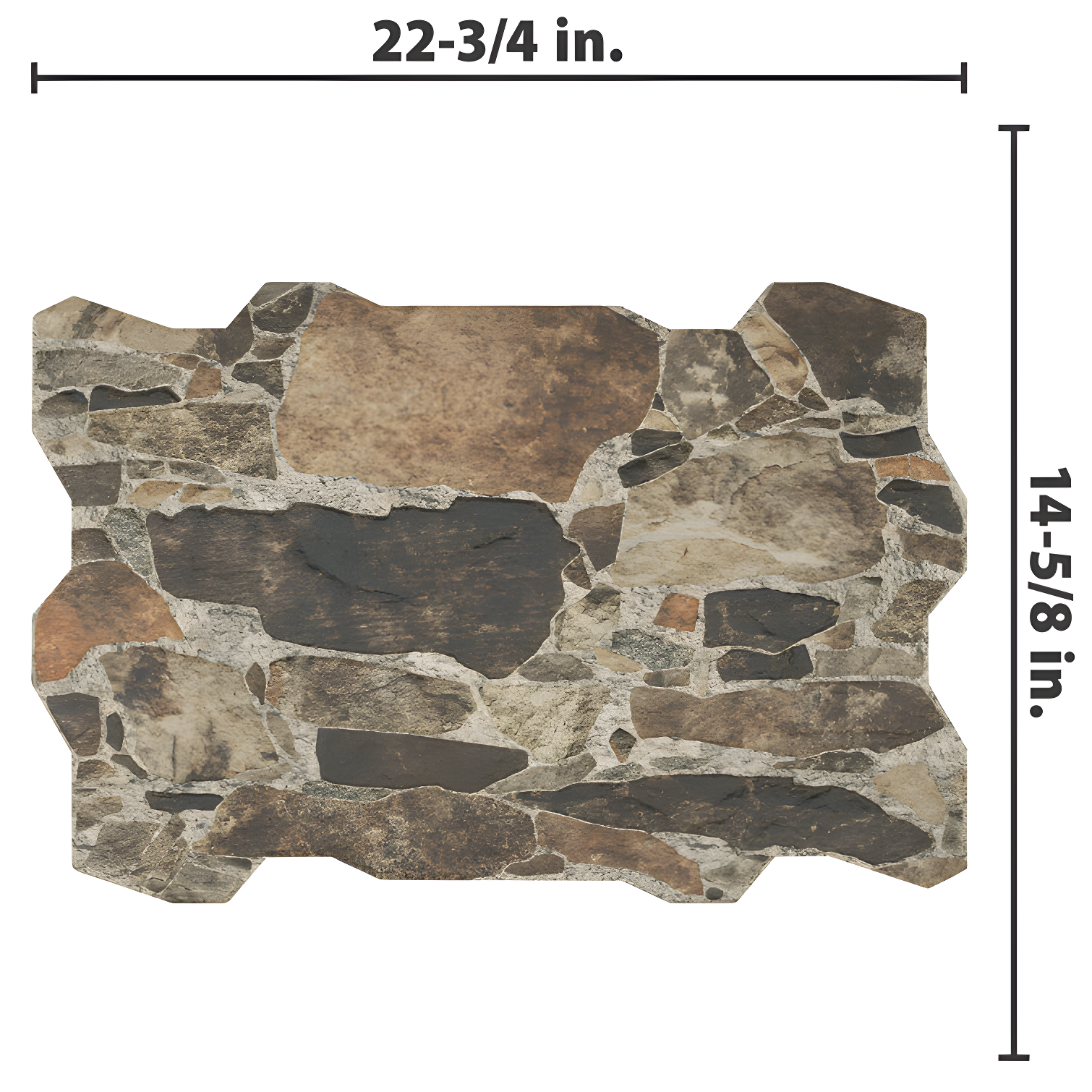 Rambla 15" x 23" Porcelain Stone Look Wall & Floor Tile