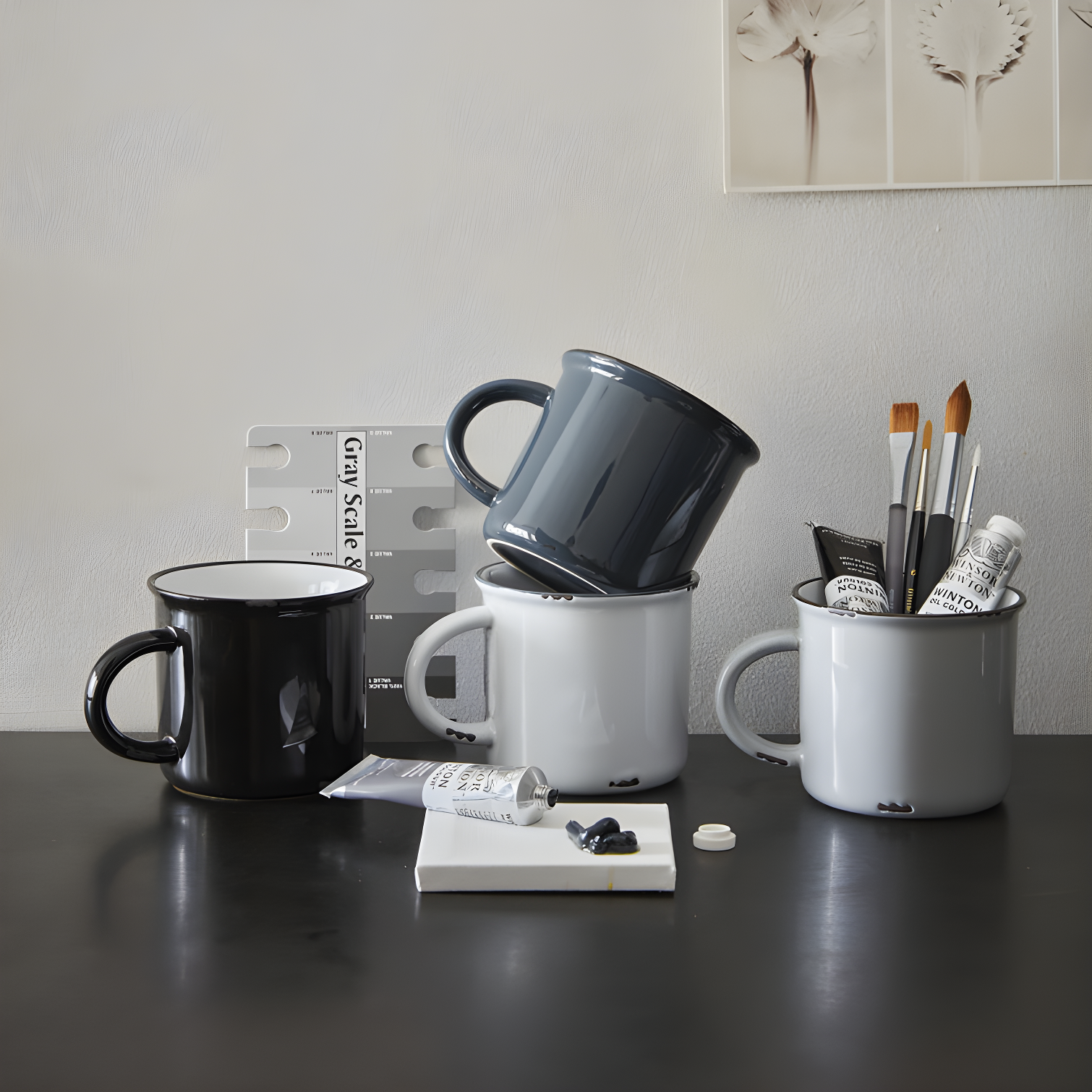 Canvas Home Tinware Stoneware Coffee Mug 16oz (Set of 4)