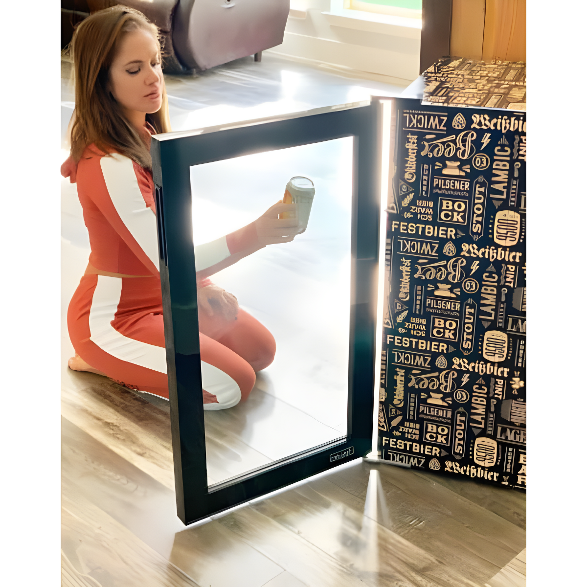 Newair Newair Custom Designed Freestanding 126 Can Beer Fridge with SplitShelf