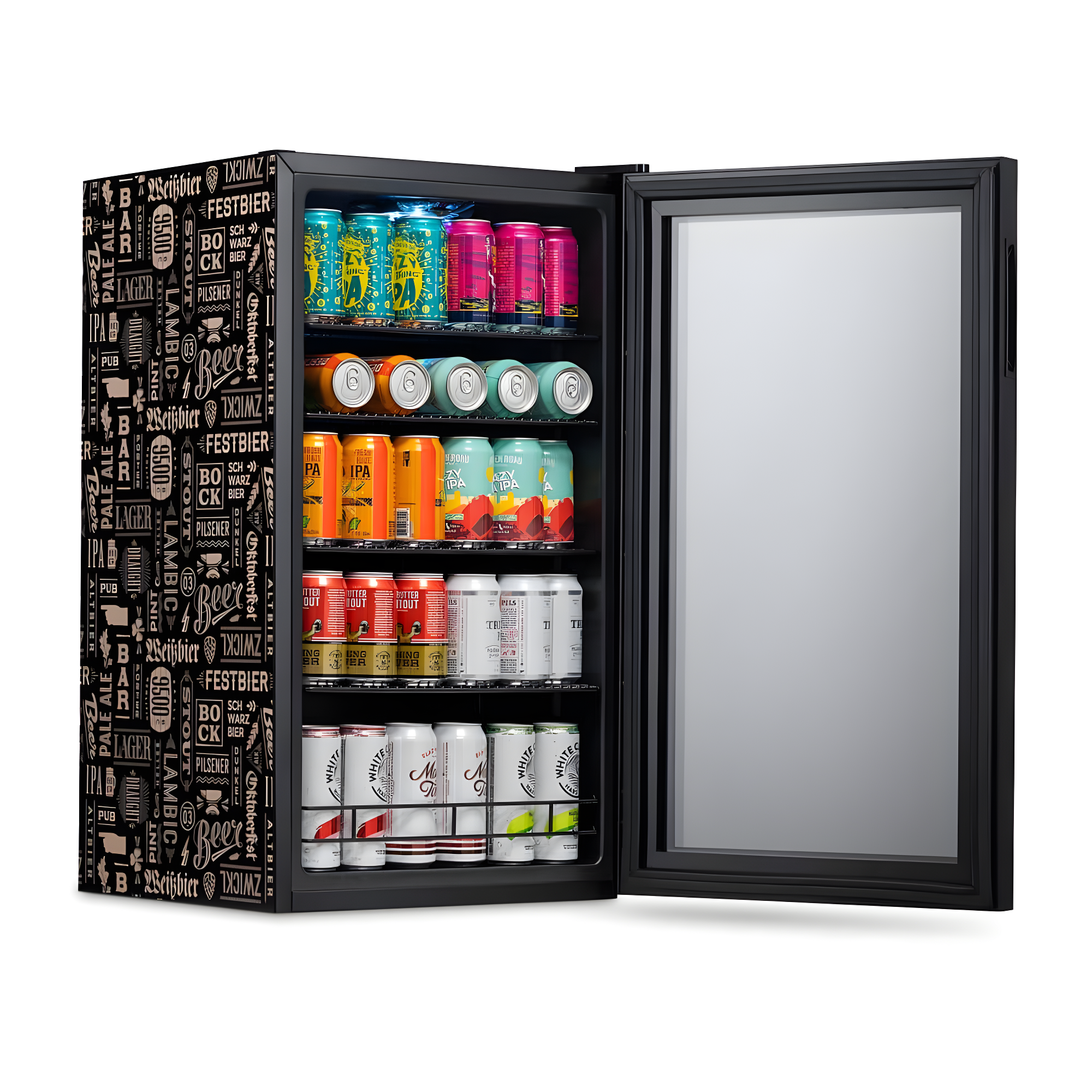 Newair Newair Custom Designed Freestanding 126 Can Beer Fridge with SplitShelf