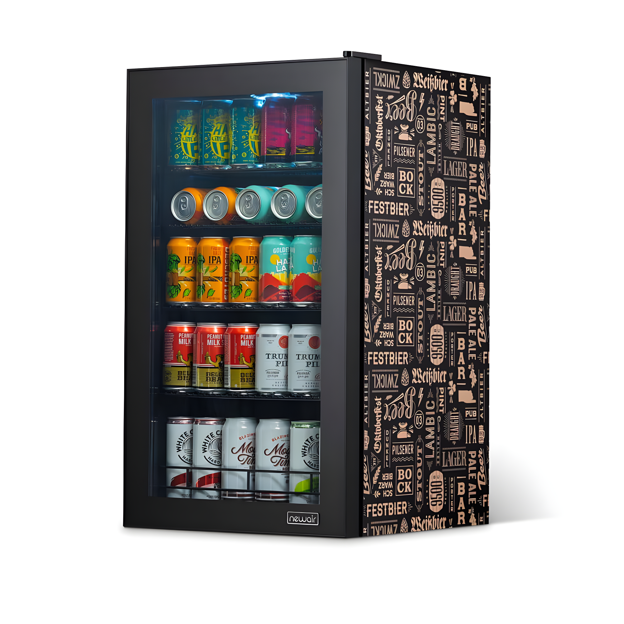 Newair Newair Custom Designed Freestanding 126 Can Beer Fridge with SplitShelf