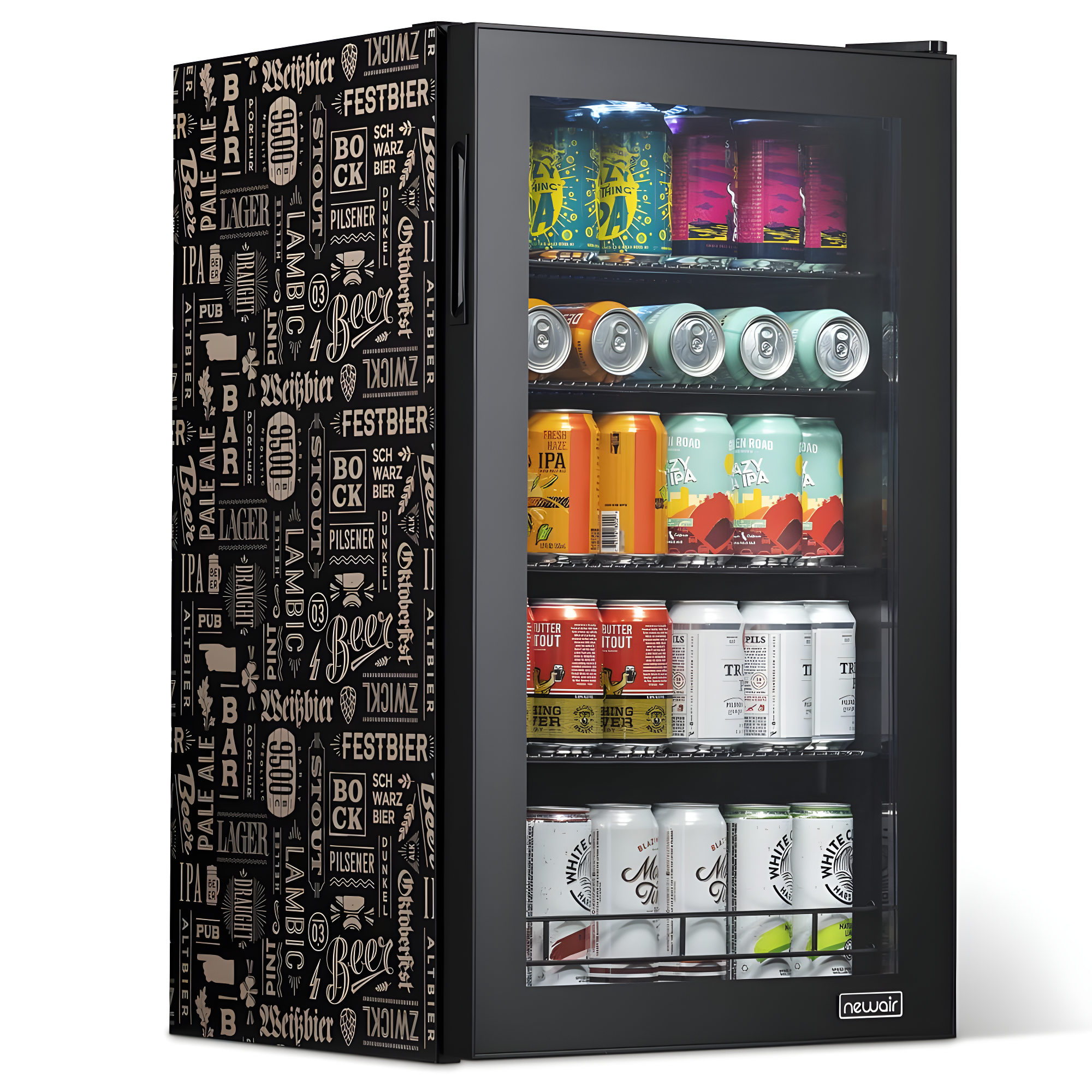 Newair Newair Custom Designed Freestanding 126 Can Beer Fridge with SplitShelf