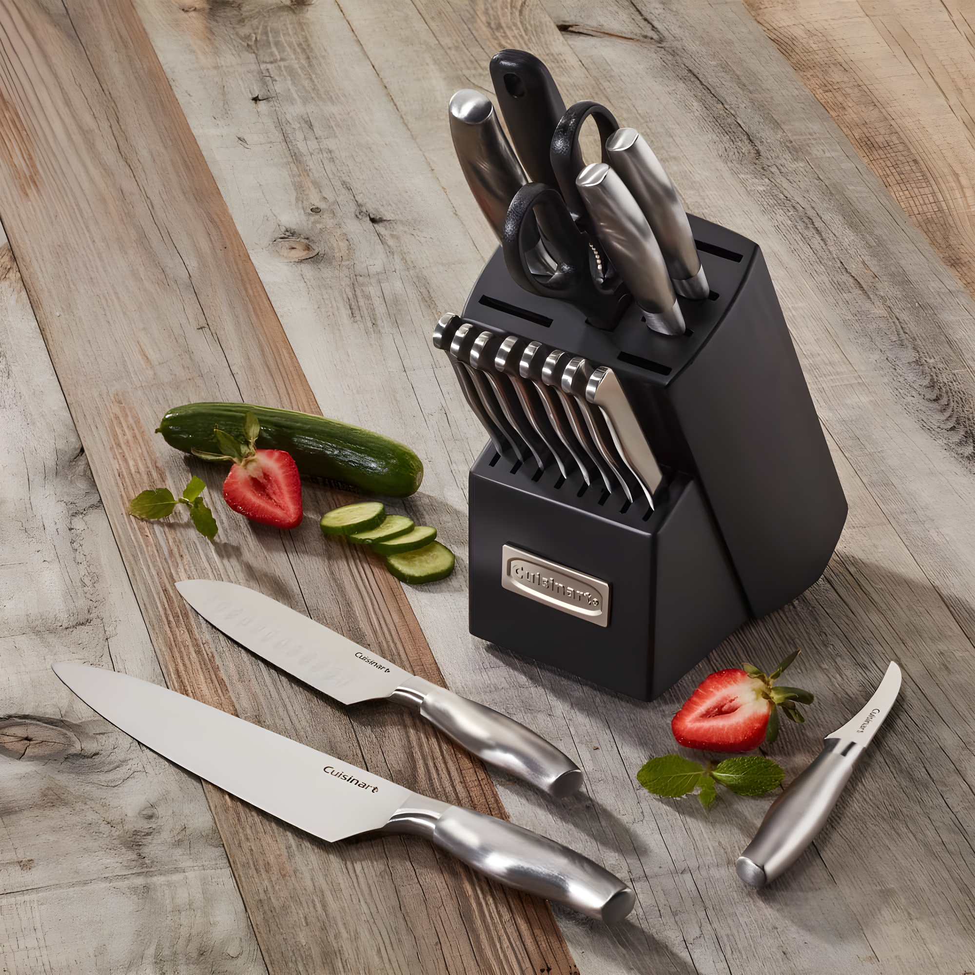 Cuisinart Artiste Collection Stainless Steel 17-Piece Knife Block Set