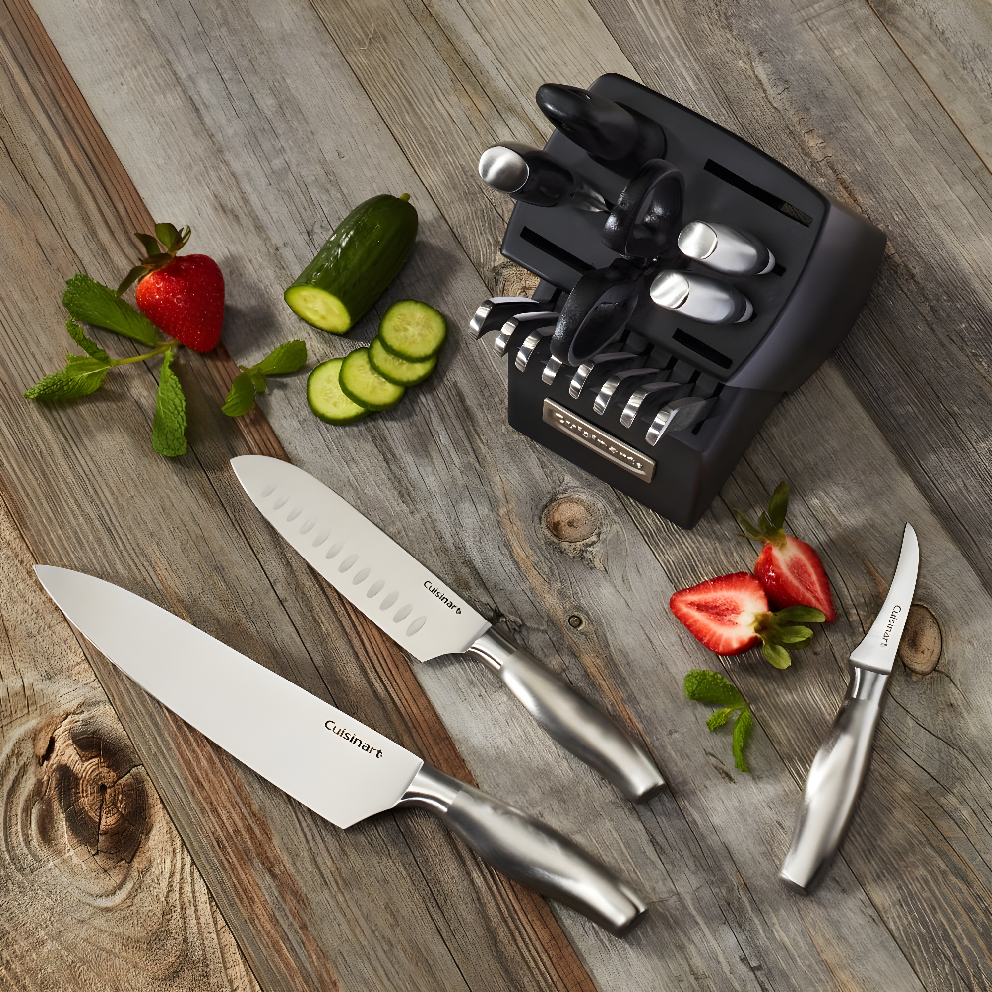 Cuisinart Artiste Collection Stainless Steel 17-Piece Knife Block Set