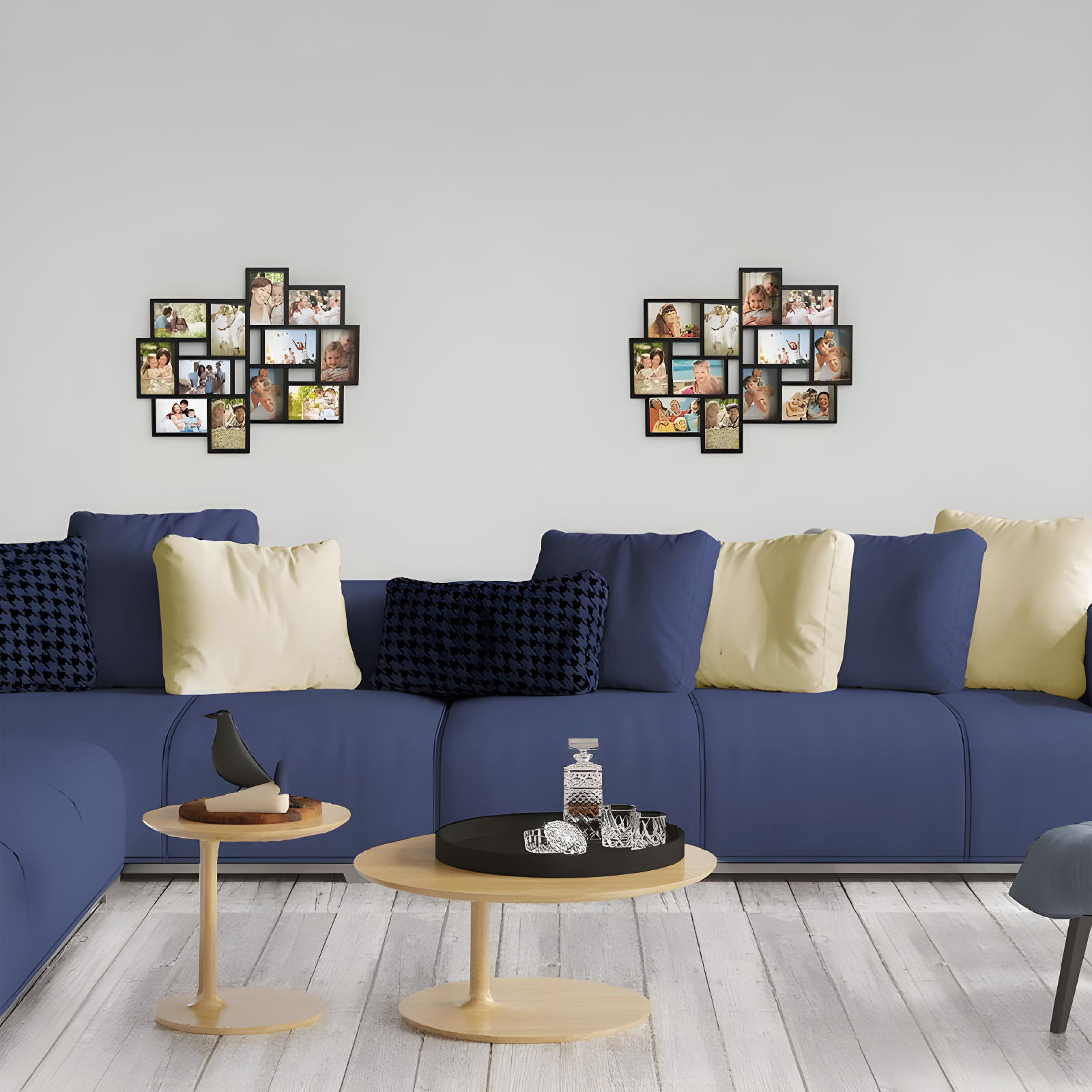 12-Photo Picture Frame Collage - Multi-Picture Wall-Mounted Display Gallery with 12 Openings for 4x6-Inch Photos or Pictures by Lavish Home (Black)