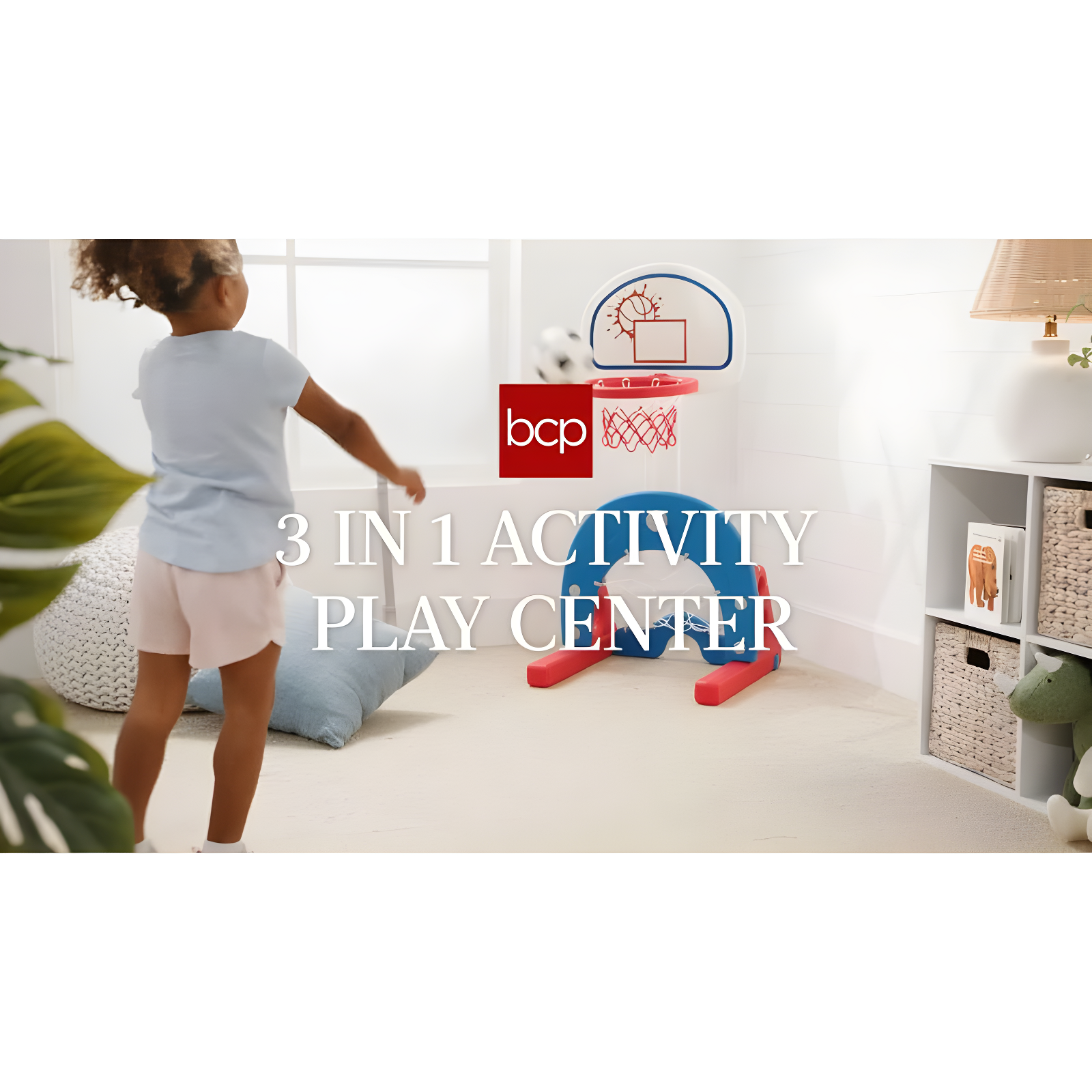 Best Choice Products 3-in-1 Toddler Basketball Hoop Sports Activity Center Grow With Me Play Set w/ Soccer, Ring Toss