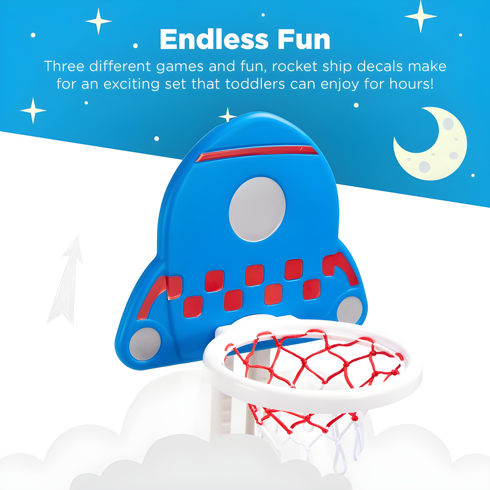 Best Choice Products 3-in-1 Toddler Basketball Hoop Sports Activity Center Grow With Me Play Set w/ Soccer, Ring Toss