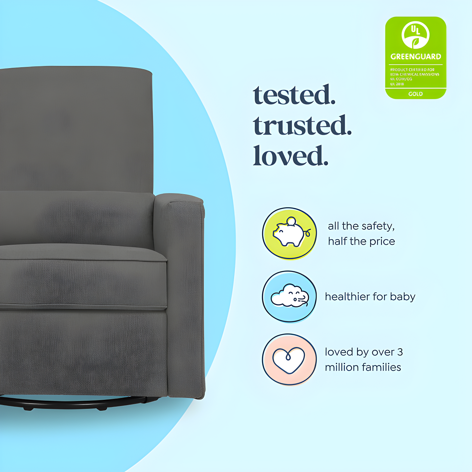 Piper Swivel Reclining Glider