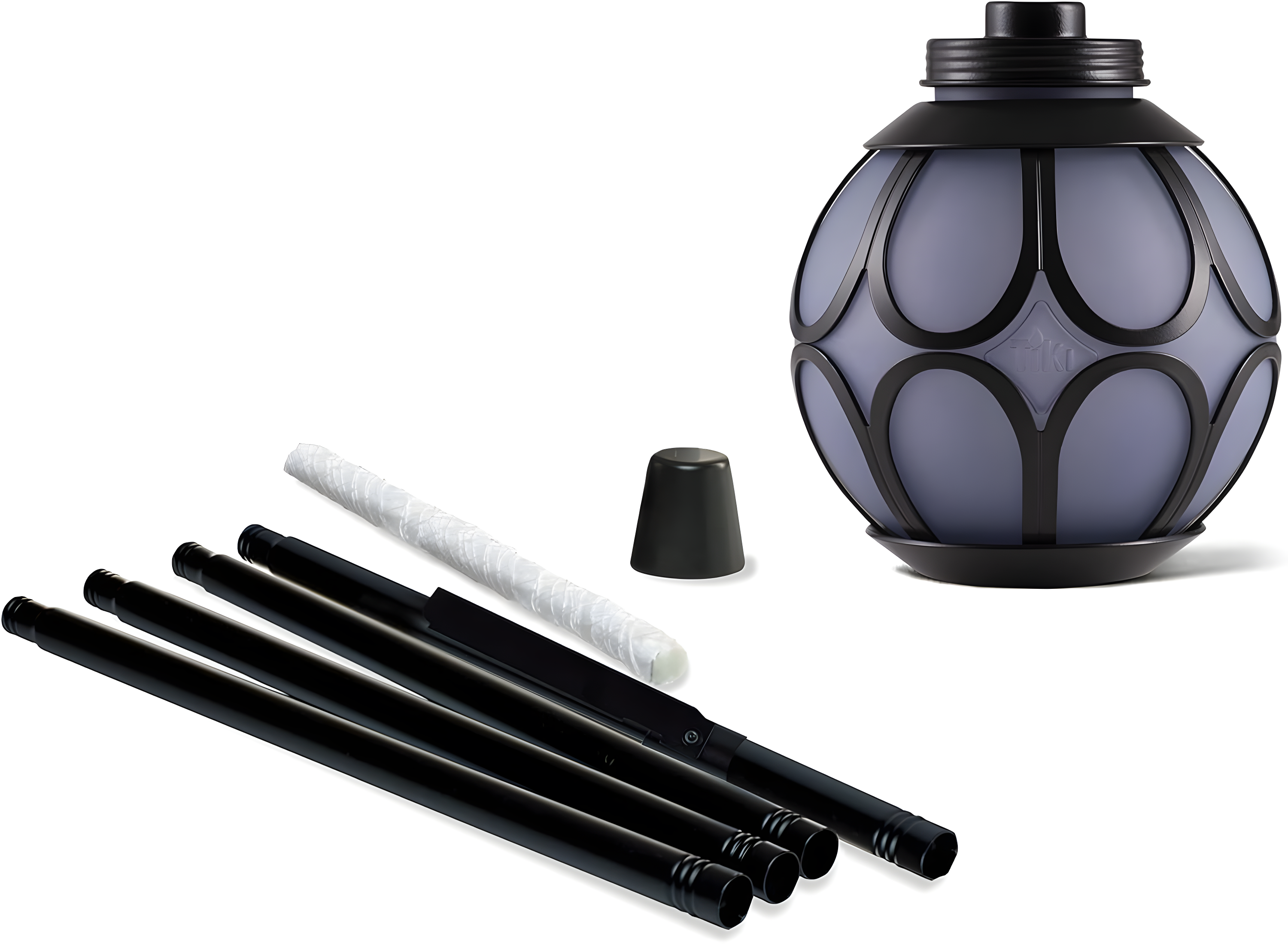 TIKI® Brand Easy Install 64 Inch TIKI Torch Metal Globe (Set of 2)