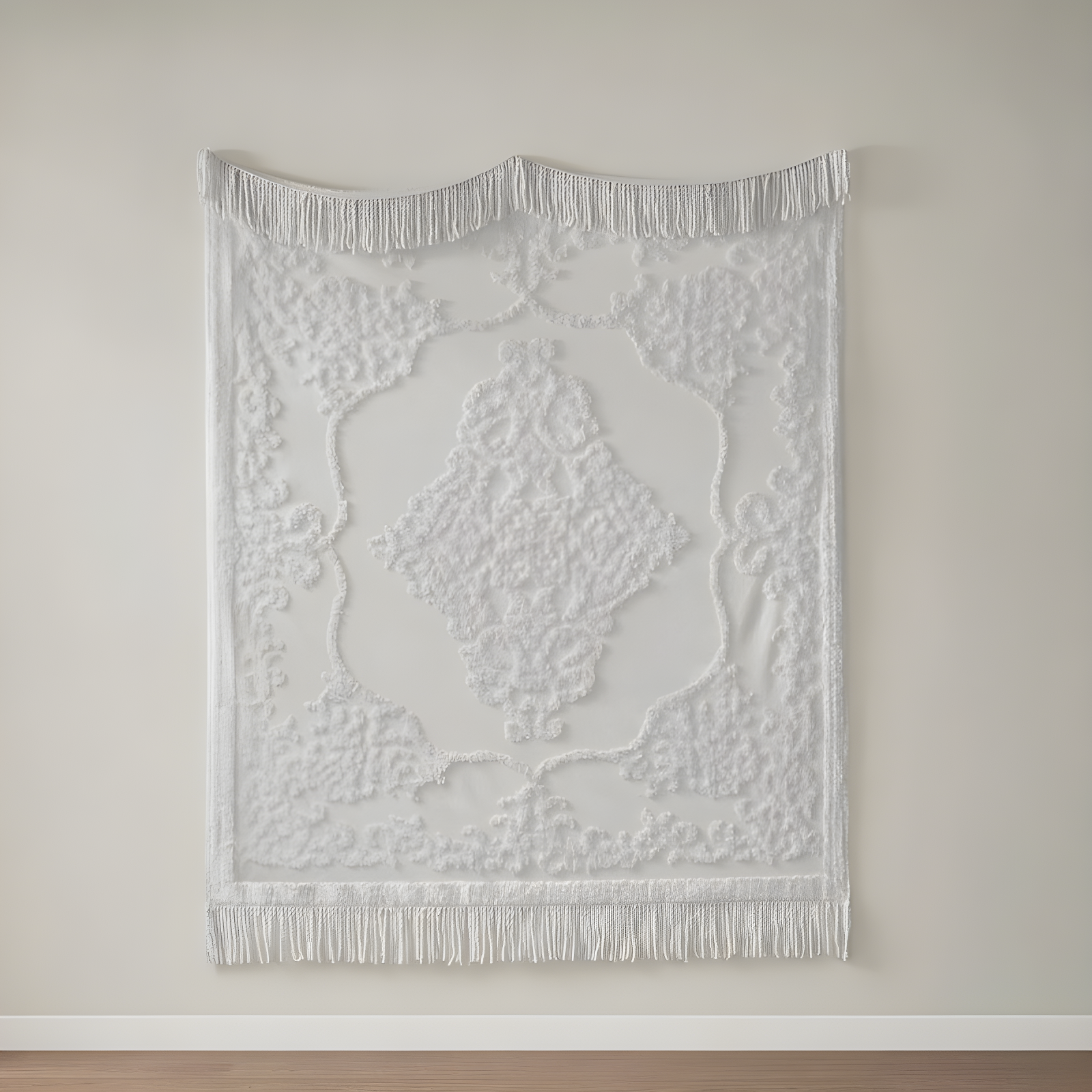 Madison Park Chloe 100% Cotton Tufted Chenille Lightweight Throw With Fringe Tassel