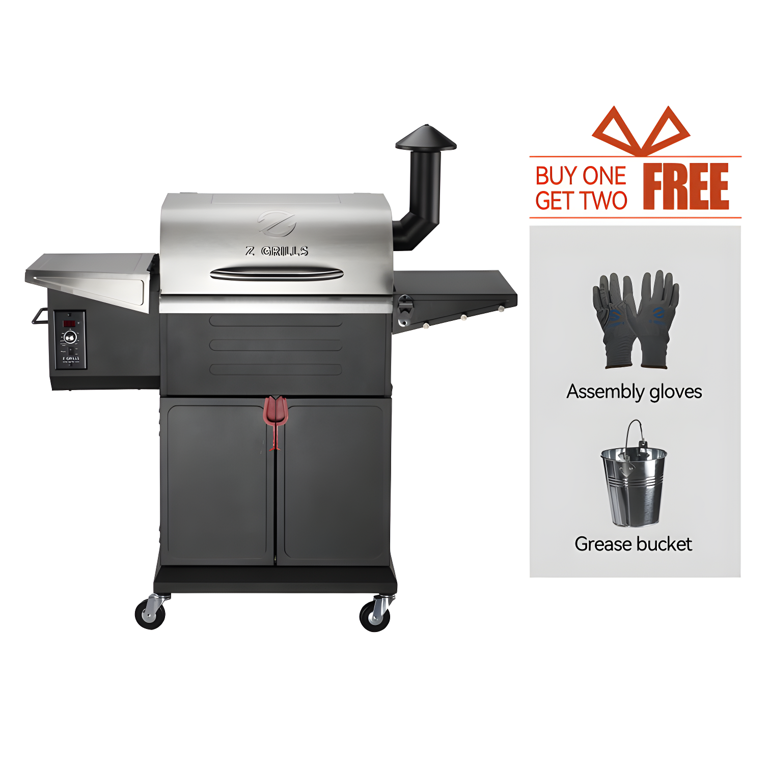 Z GRILLS Upgraded Wood Pellet Grill with PID Controller, 8-in-1, 572 sq in Cooking Area