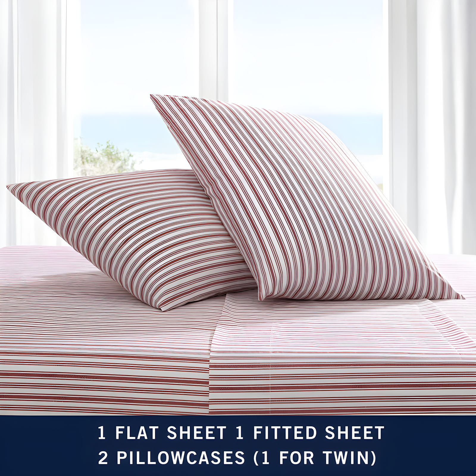 Nautica Printed Cotton Percale Sheet Sets