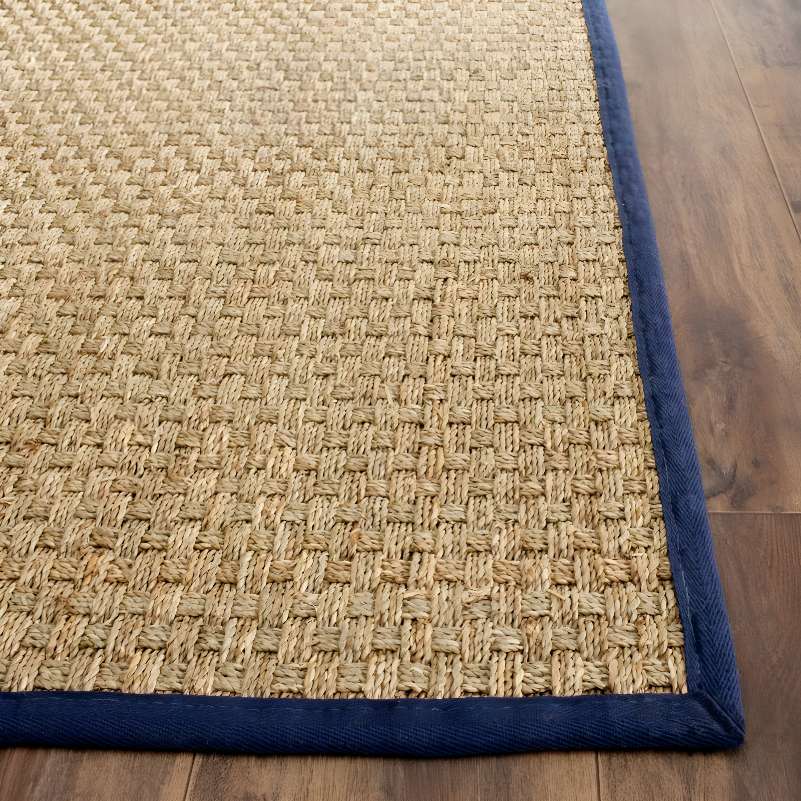 Natural Fiber NF114 Power Loomed Area Rug - Natural/Blue - 6'x9' - Safavieh.