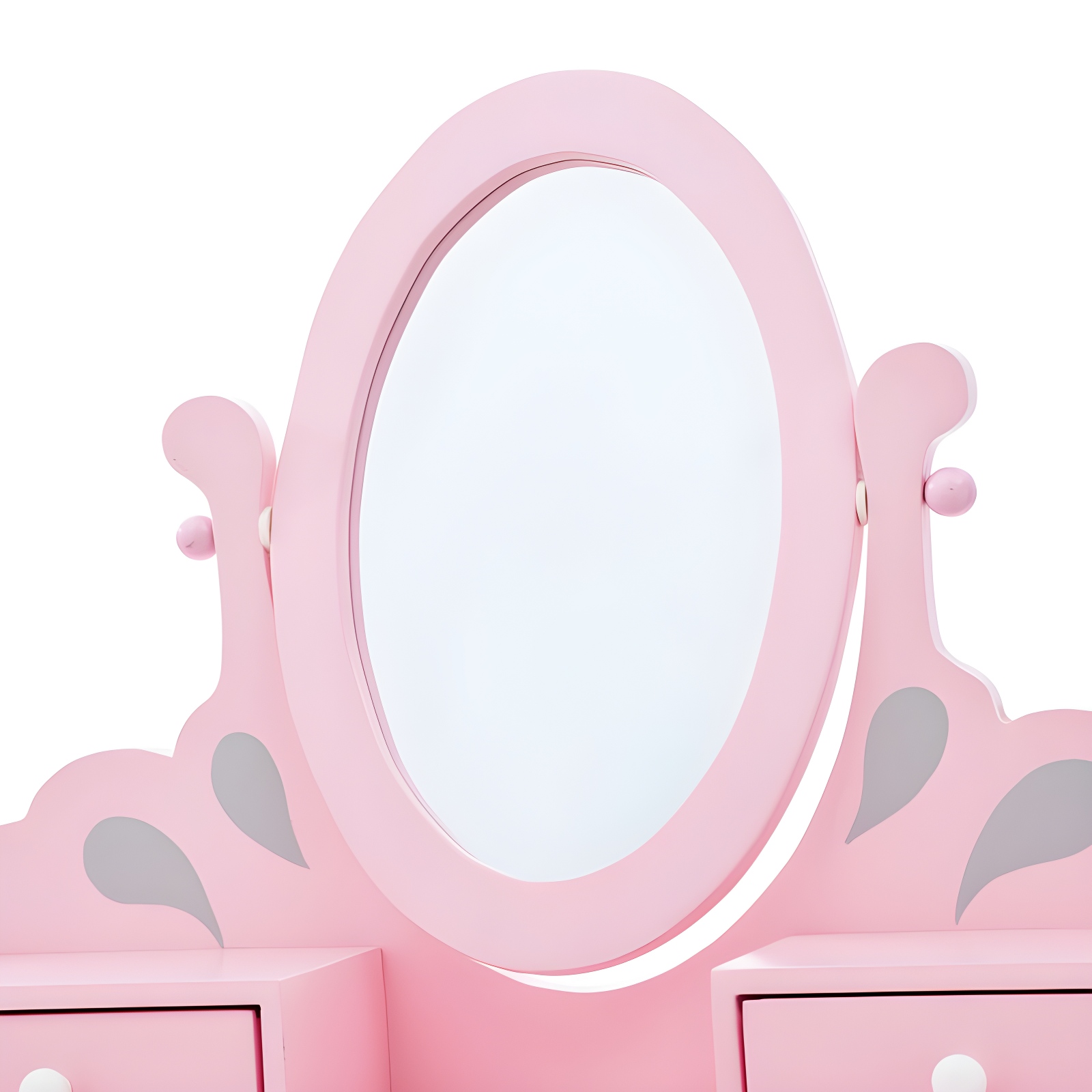 Teamson Kids Wooden Princess Rapunzel 2-pc. Vanity Set, Gray/Pink
