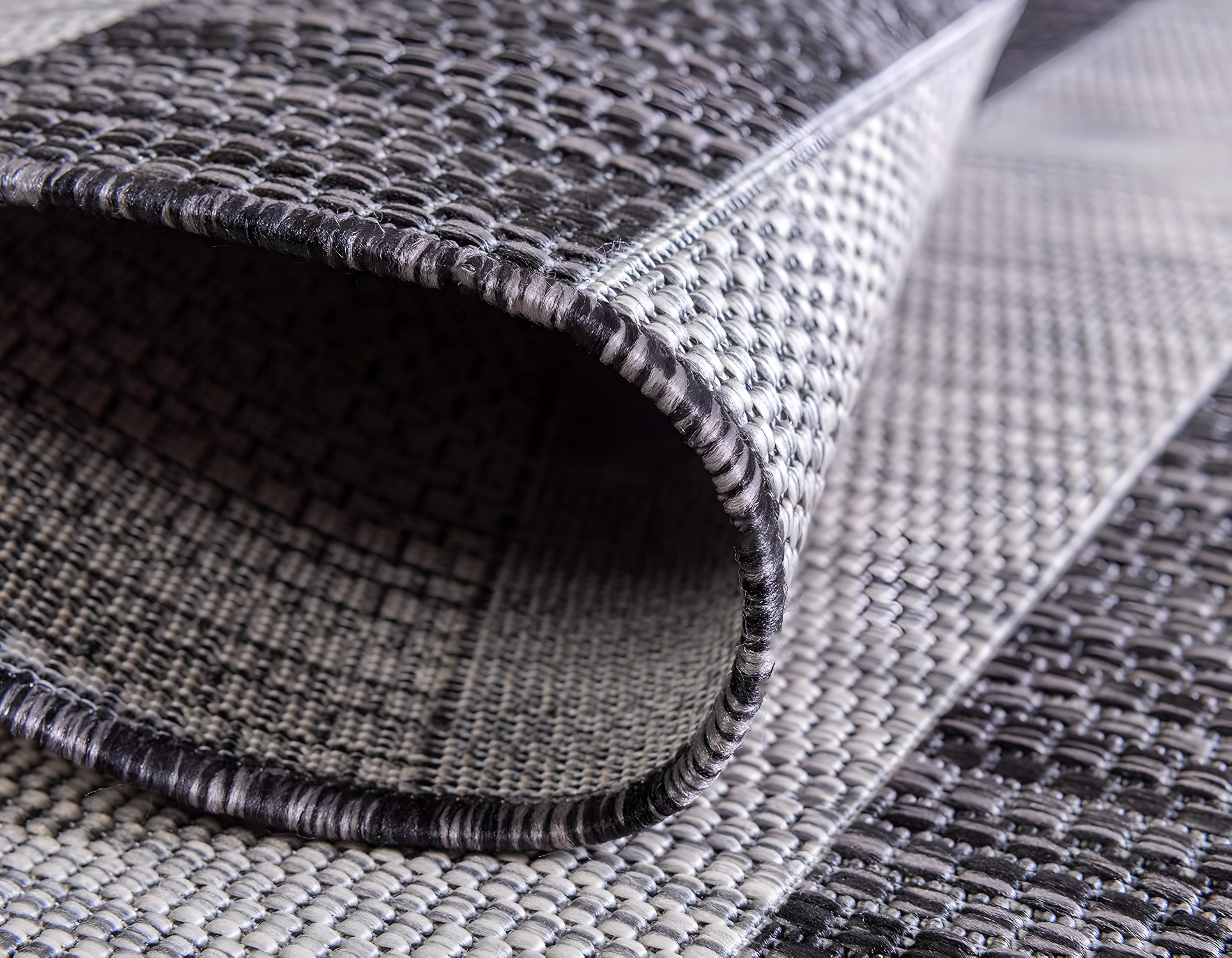 Unique Loom Outdoor Striped Collection Area Rug - Distressed Stripe (7' 1" x 10' Rectangle Charcoal Gray/Ivory)
