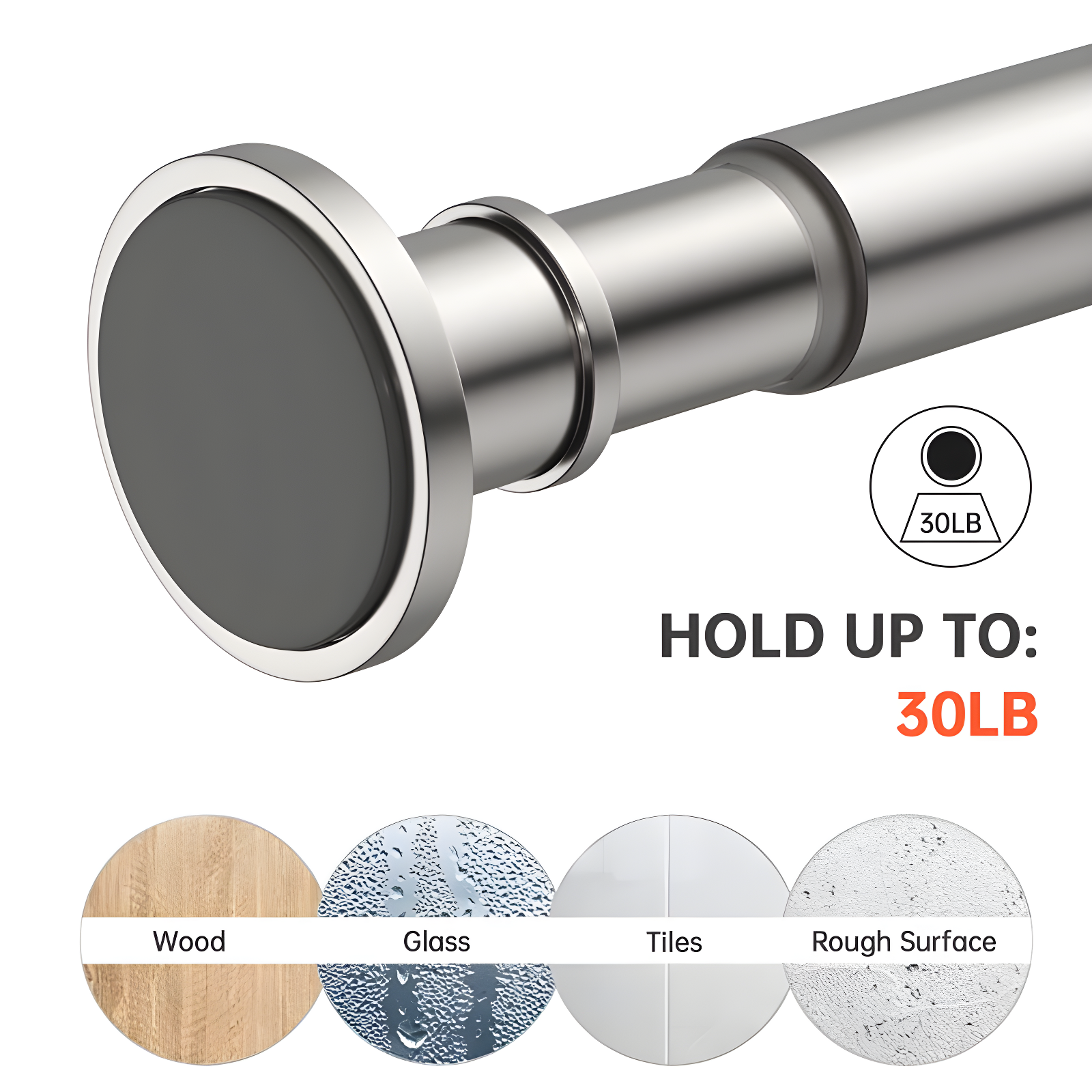 Glorbu 80'' Shower Curtain Rod