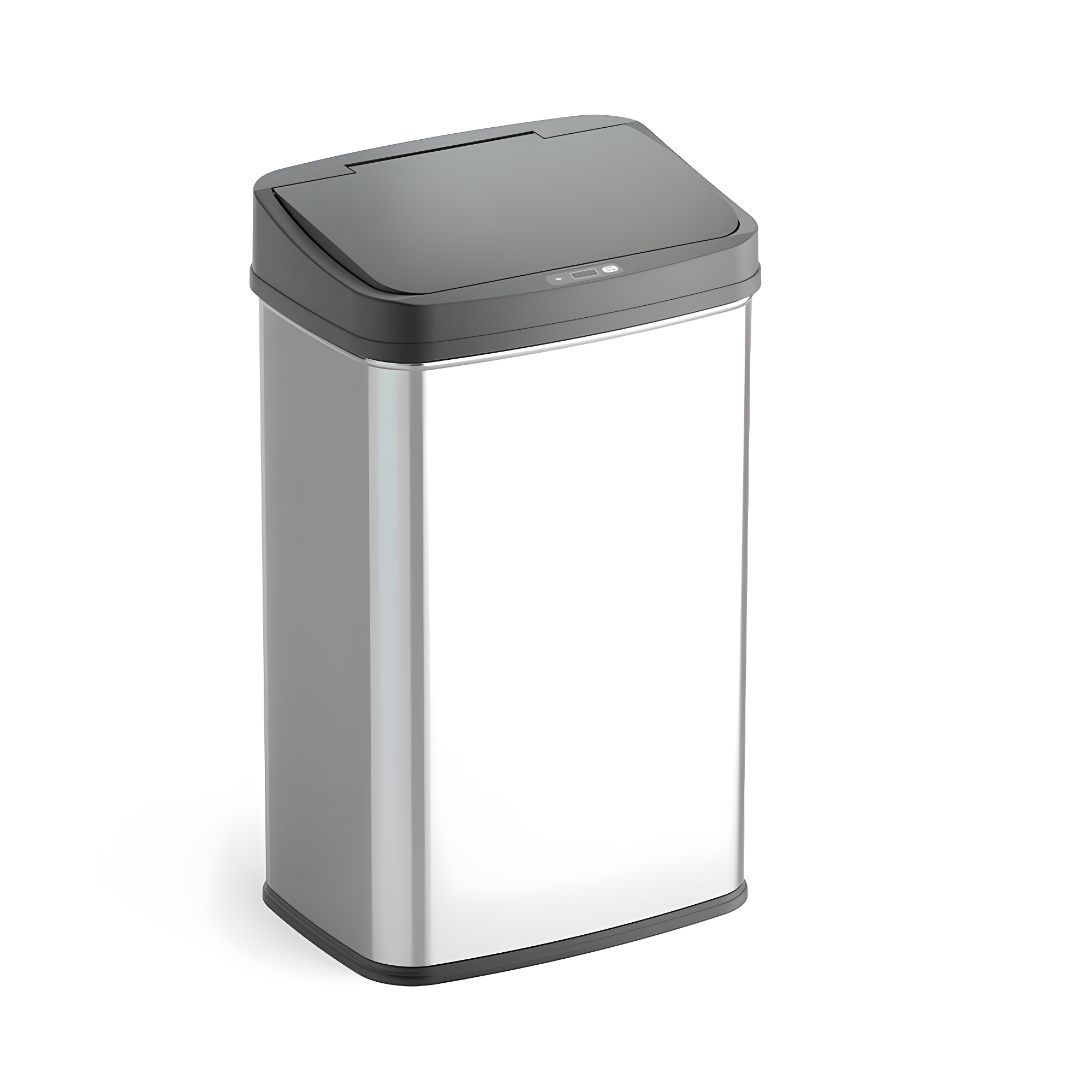 Nine Stars 13gal Motion Sensor Rectangular Shape Stainless Steel Trash Can Silver/Black