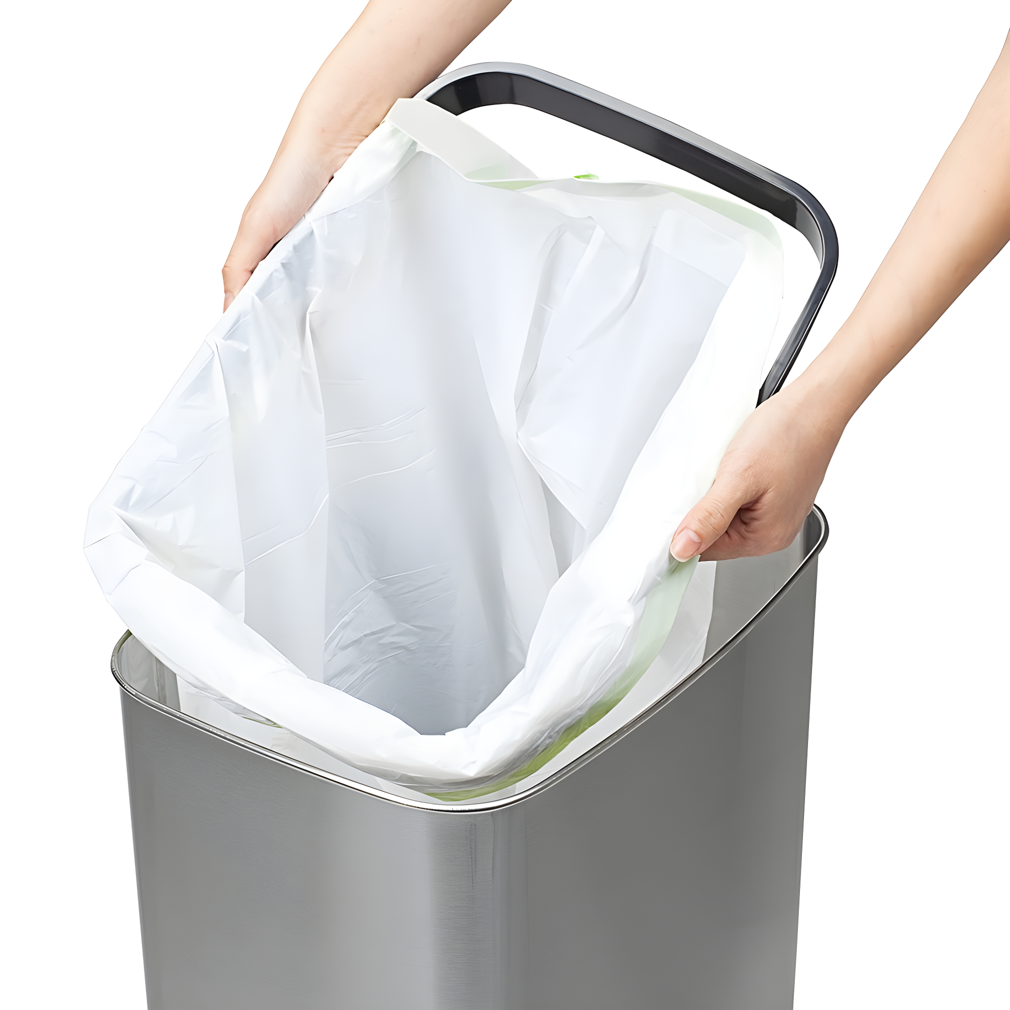 Nine Stars 13gal Motion Sensor Rectangular Shape Stainless Steel Trash Can Silver/Black
