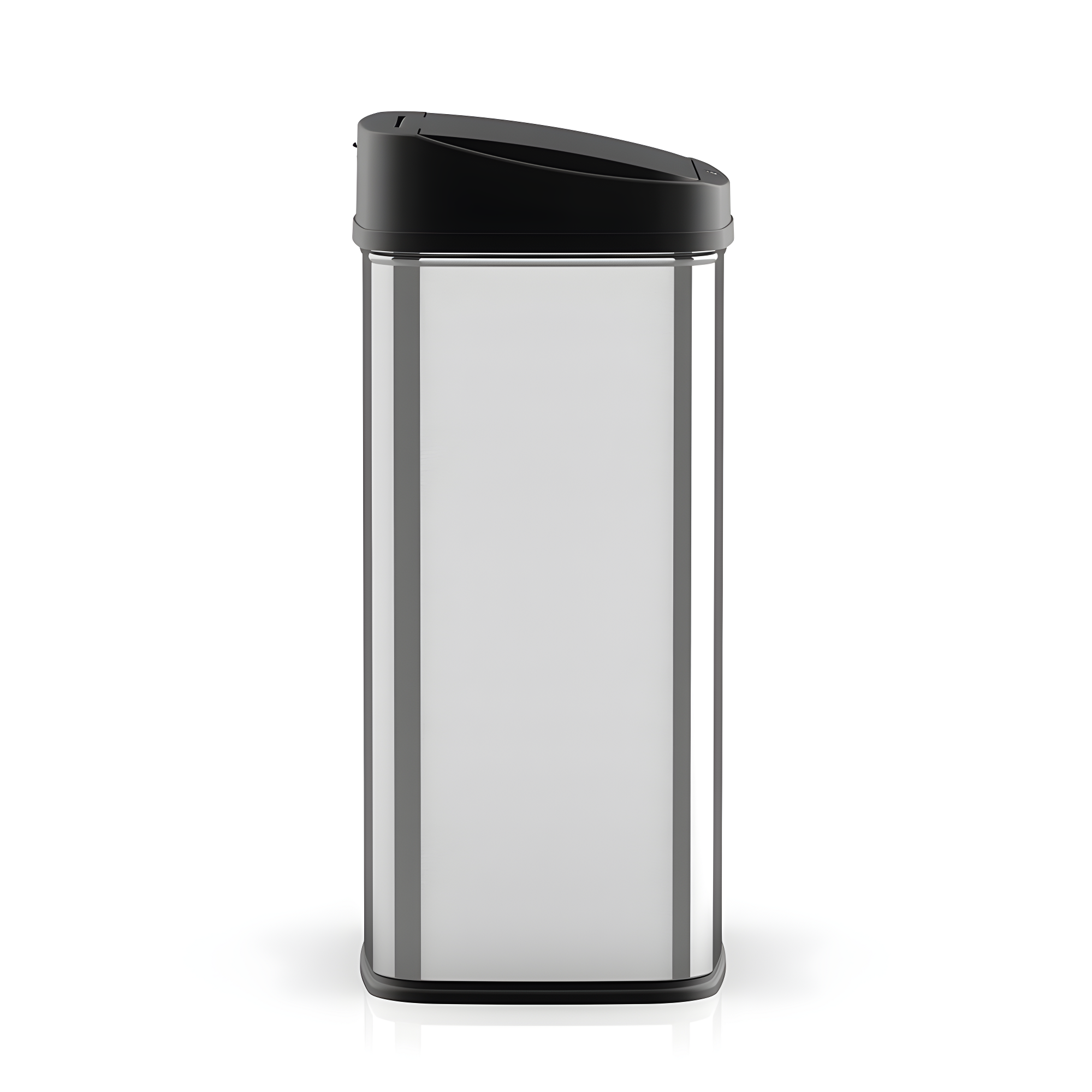 Nine Stars 13gal Motion Sensor Rectangular Shape Stainless Steel Trash Can Silver/Black