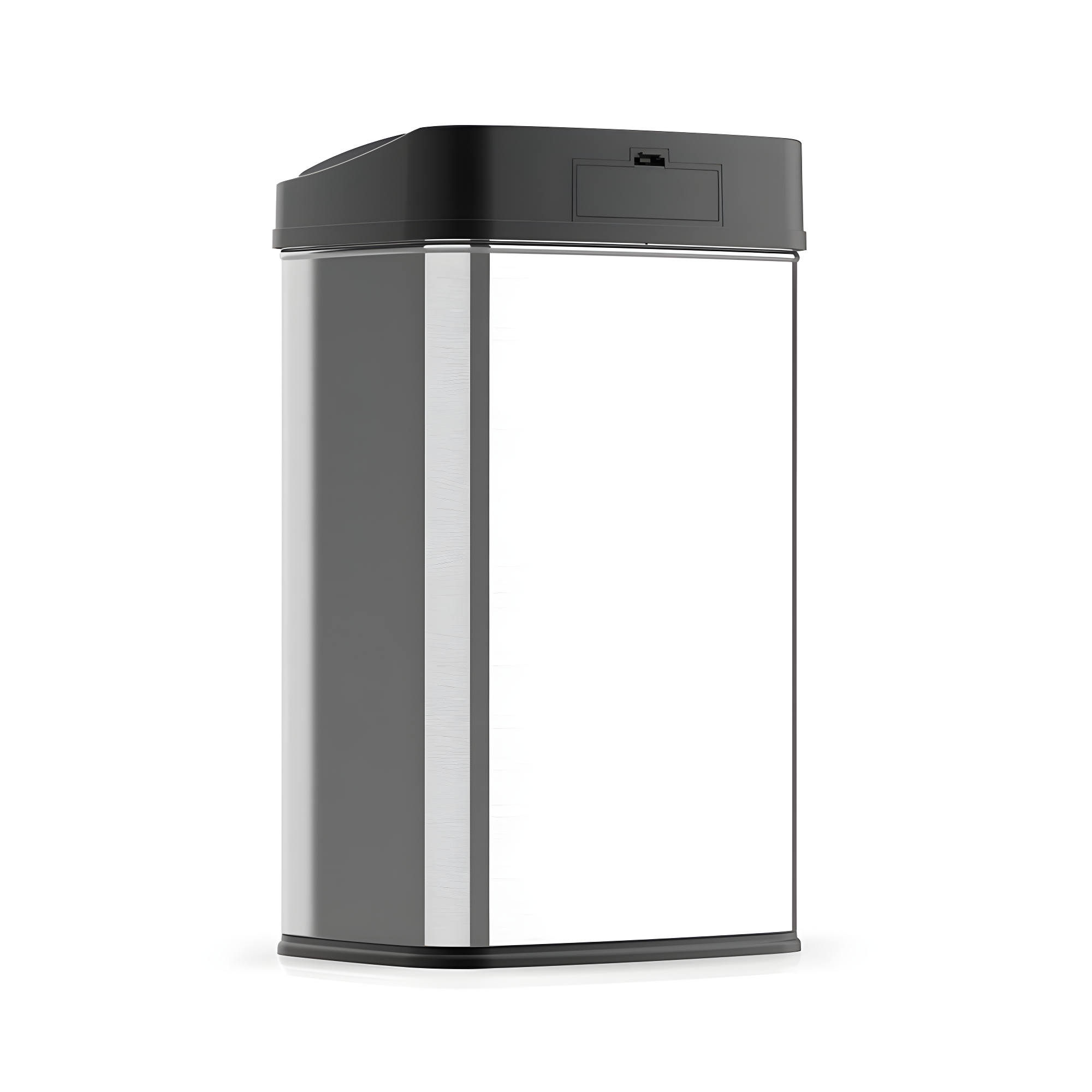 Nine Stars 13gal Motion Sensor Rectangular Shape Stainless Steel Trash Can Silver/Black