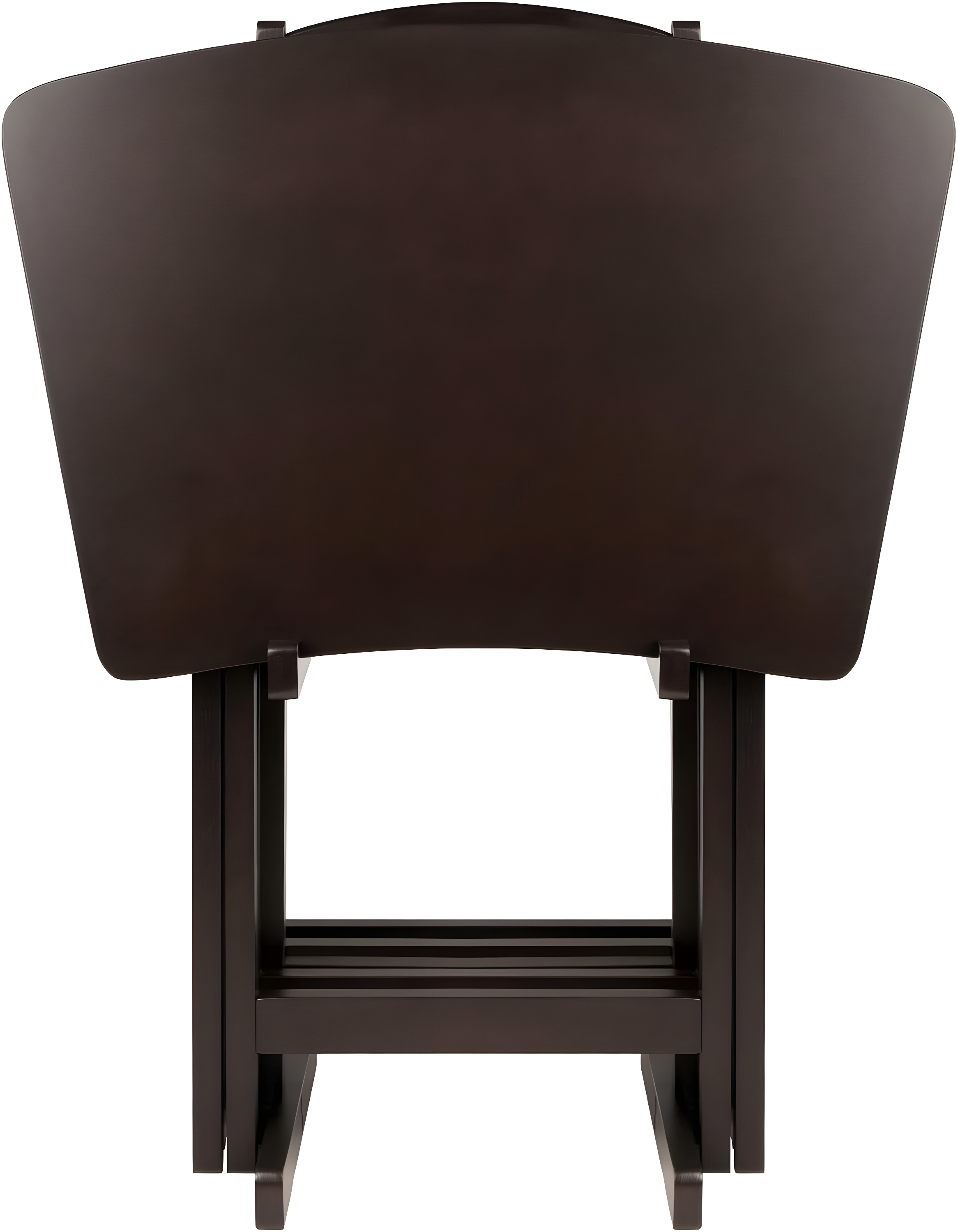 5pc Anila Fan Shape Snack Table Coffee - Winsome: Solid Wood Folding Tables, Beveled Edges, Storage Rack