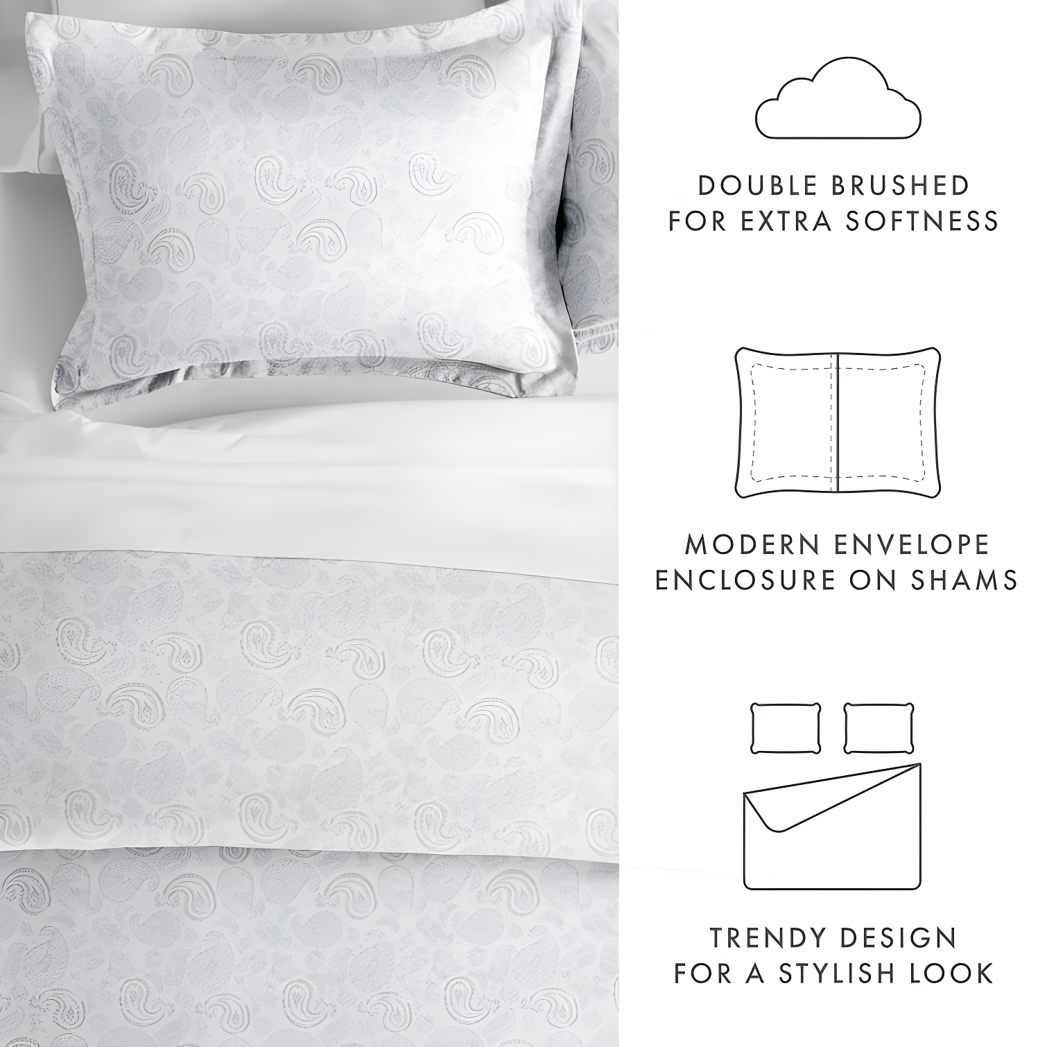 Becky Cameron™ Modern & Contemporary Paisley Duvet Cover Set