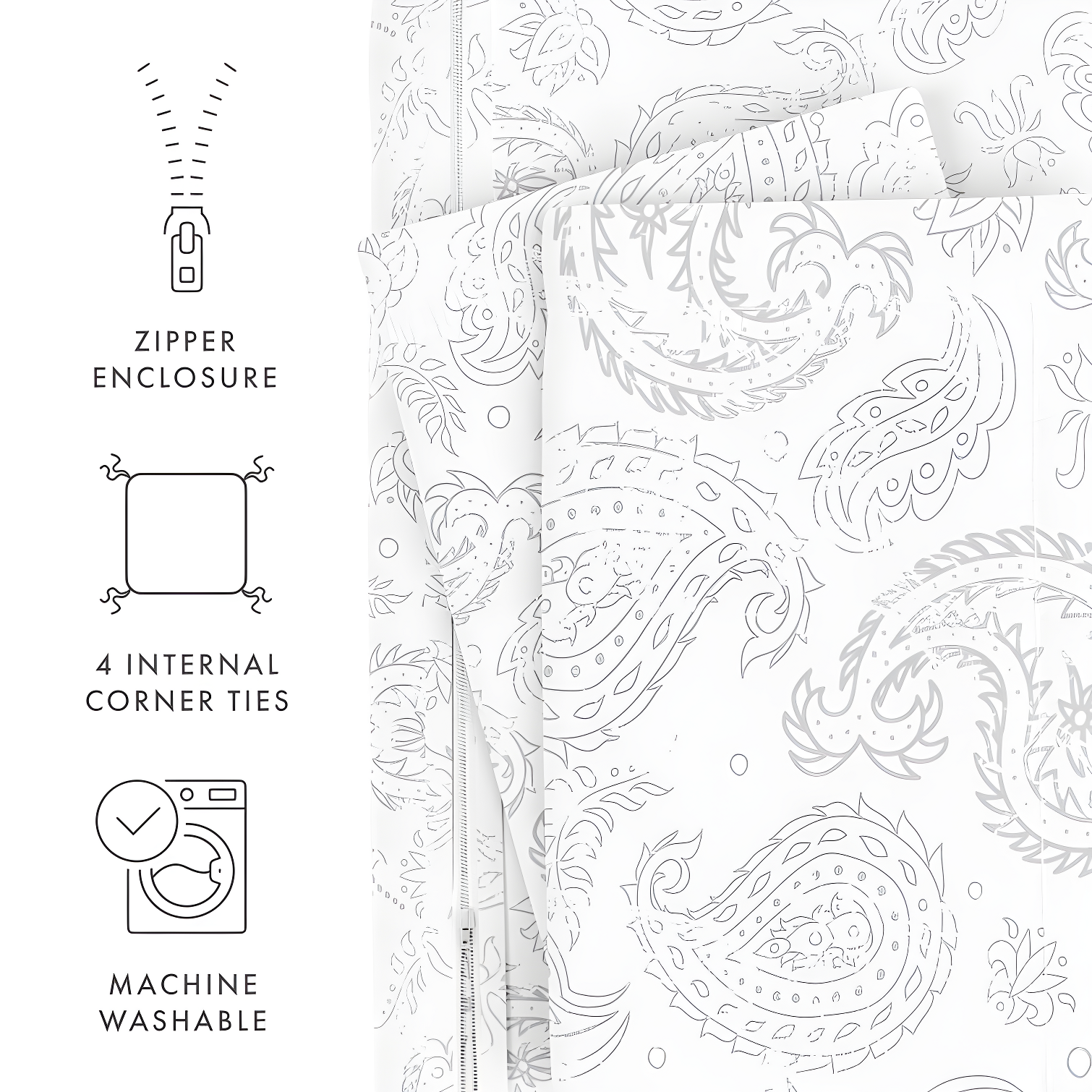 Becky Cameron™ Modern & Contemporary Paisley Duvet Cover Set